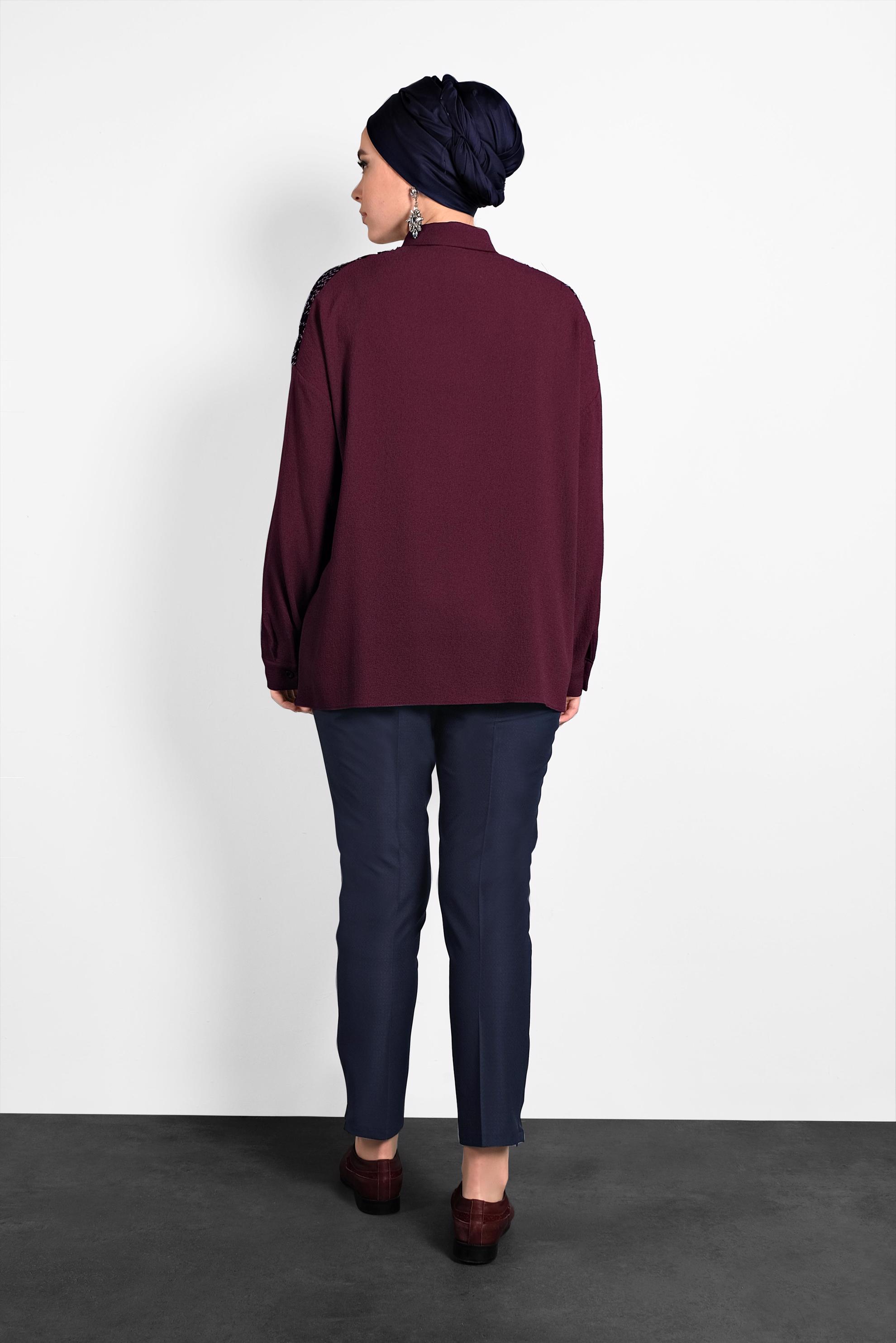 Tesettür giyim LACİVERT DAR PAÇA PANTOLON 7010