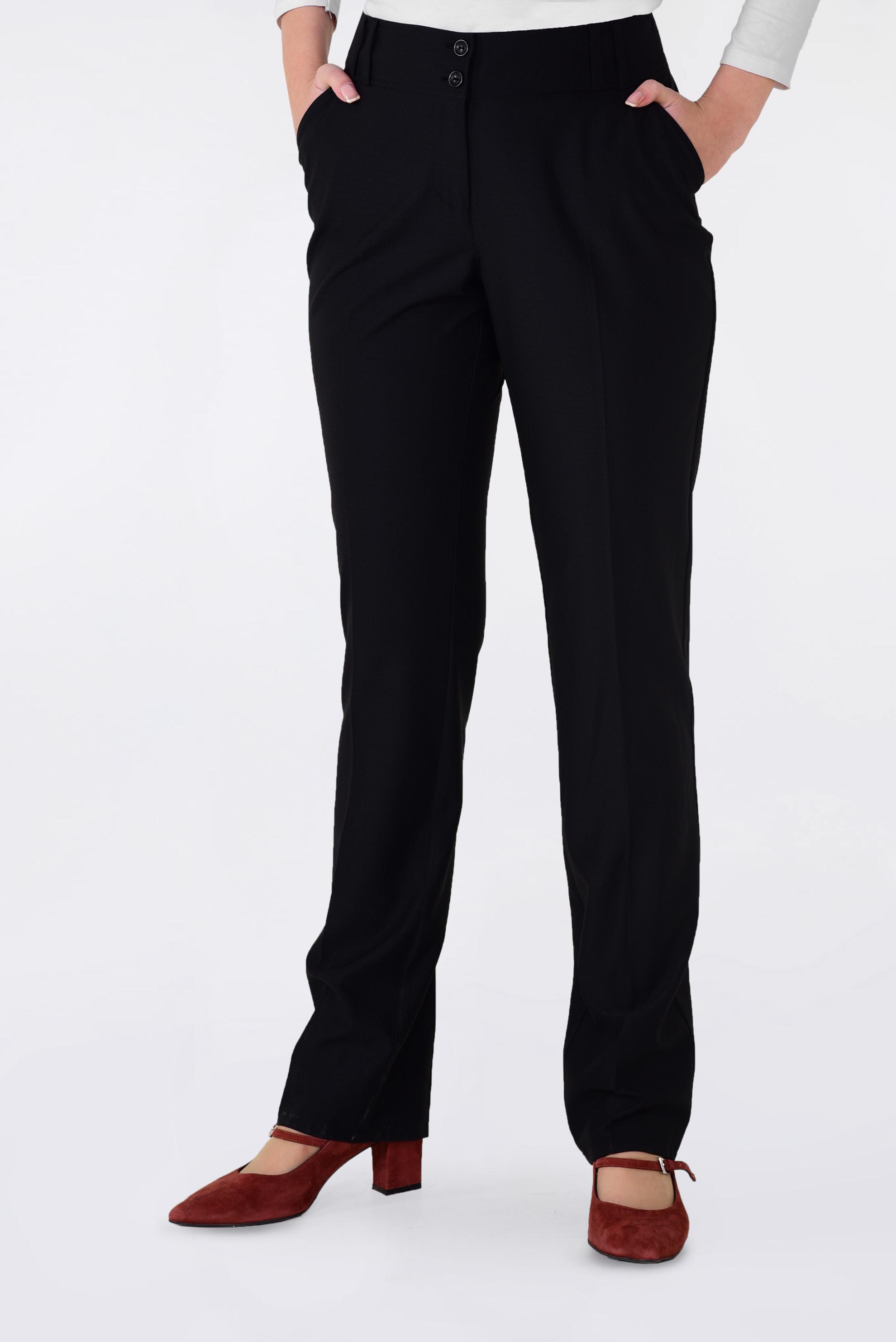 Tesettür giyim SİYAH BORU PAÇA KUMAŞ PANTOLON 7013