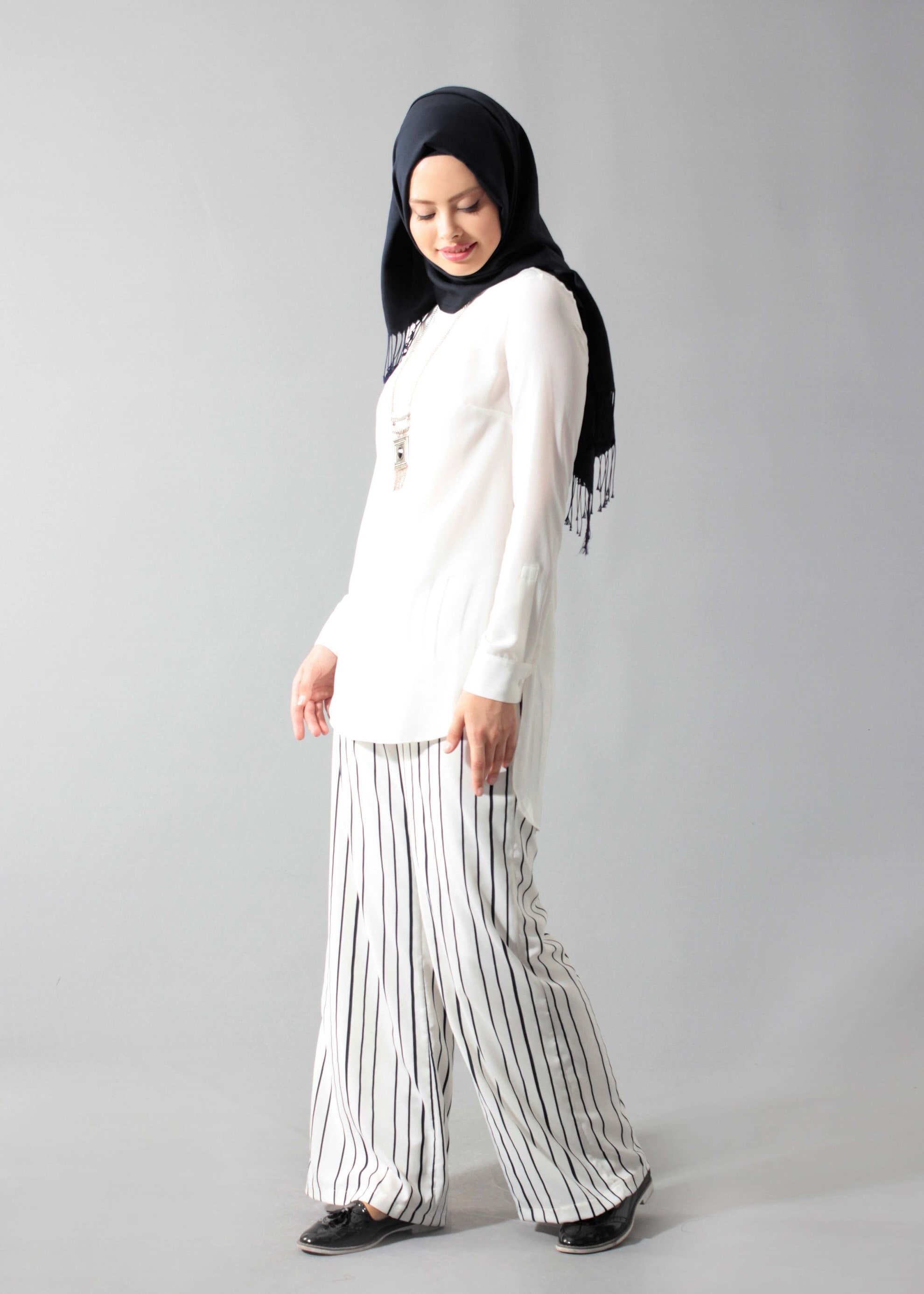 Tesettür giyim BEJ 7017 Moss Crep 2920 Tesettür Pantolon 38/46 TEK36