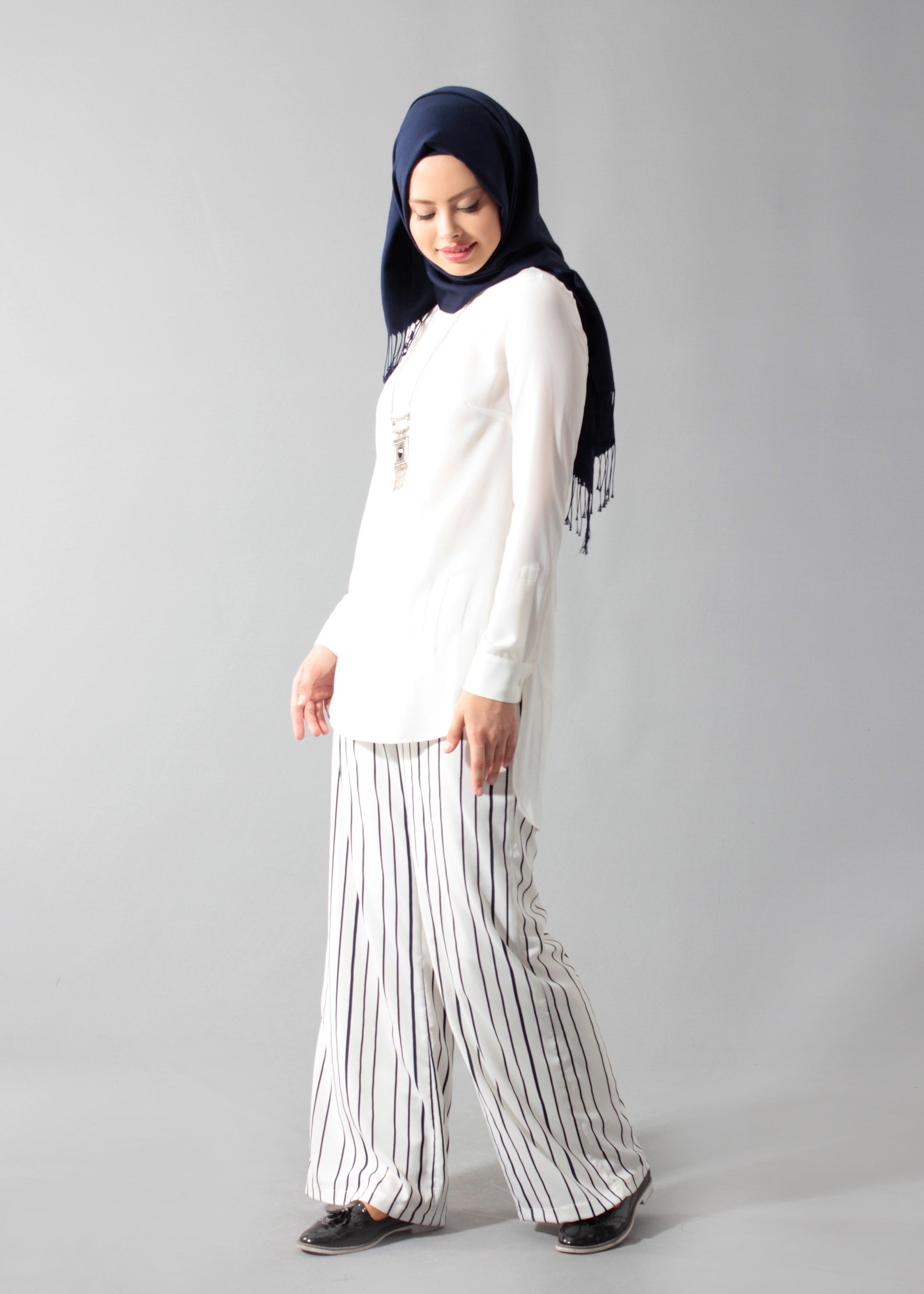 Tesettür giyim BEJ 7017 Moss Crep 2920 Tesettür Pantolon 38/46 TEK36