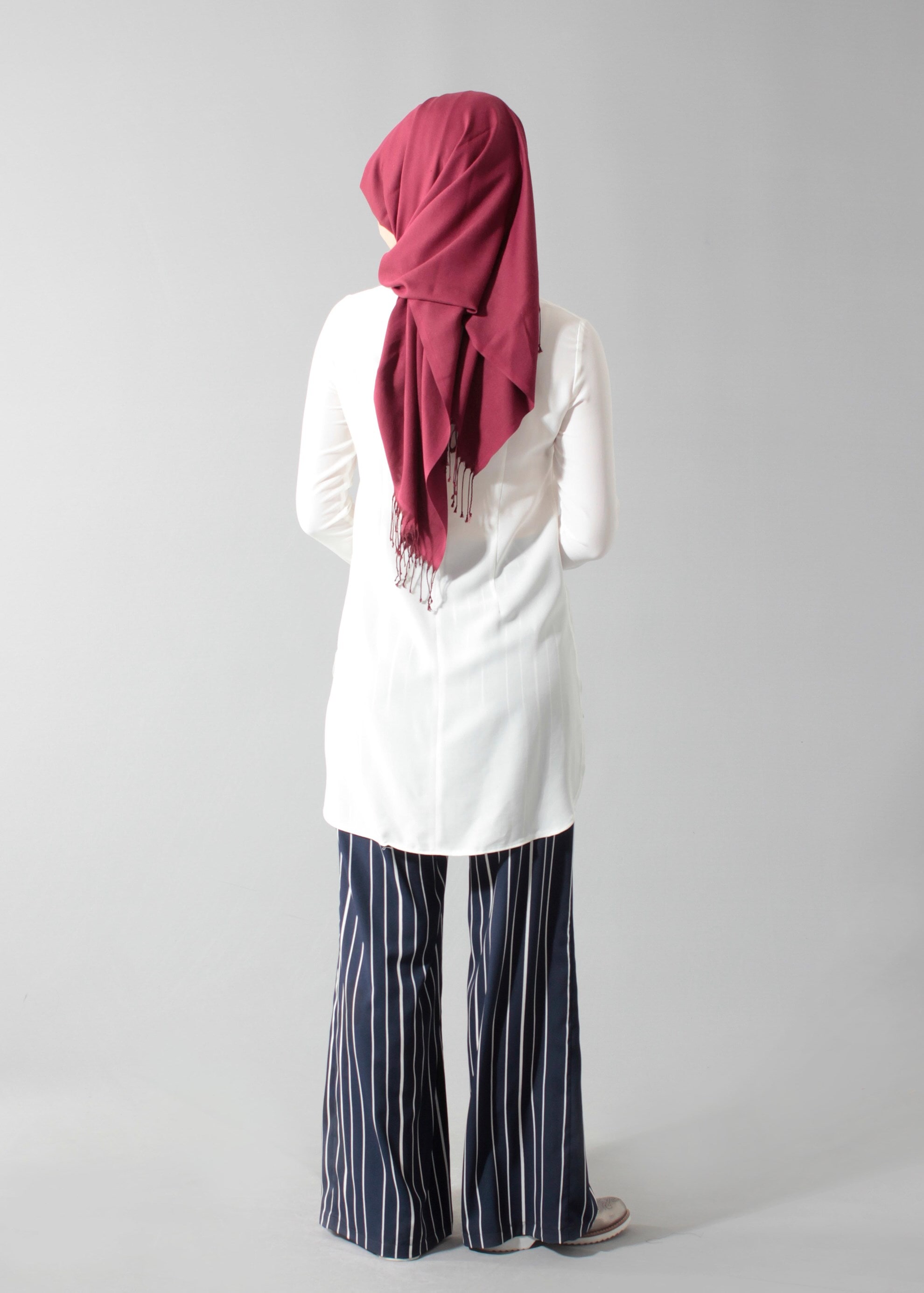 Tesettür giyim LACİVERT 7017 Moss Crep 2920 Tesettür Pantolon 38/46 TEK36