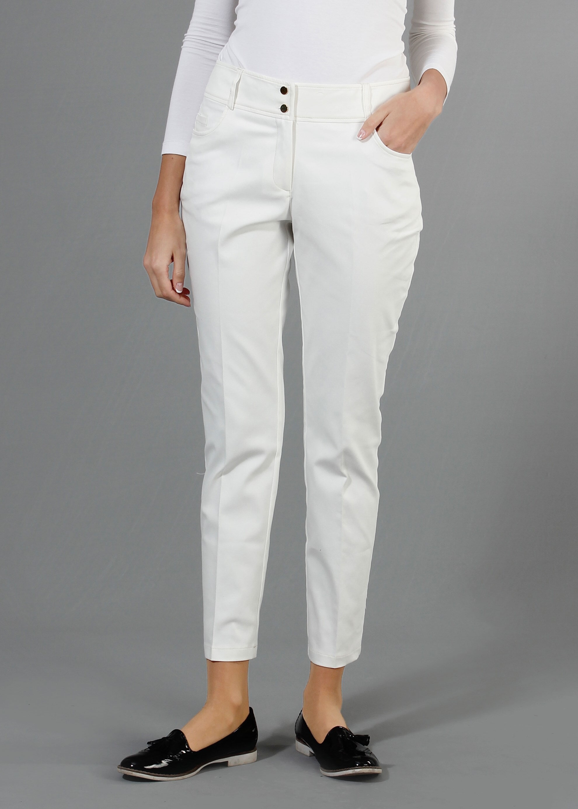 Tesettür giyim BEYAZ 7942 3099 Tesettür Pantolon 38/46 (38-40) TEK36