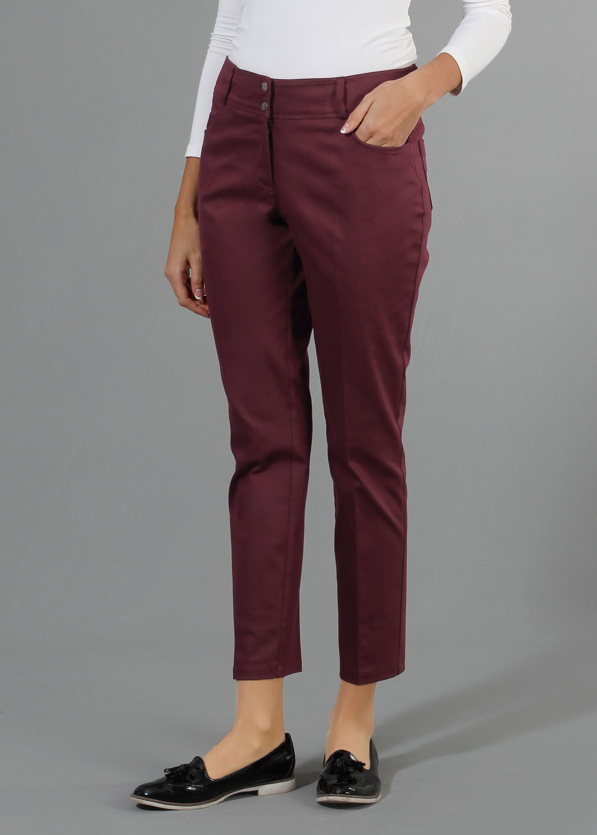 Tesettür giyim BORDO 7942 3099 Tesettür Pantolon 38/46 (38-40) TEK36