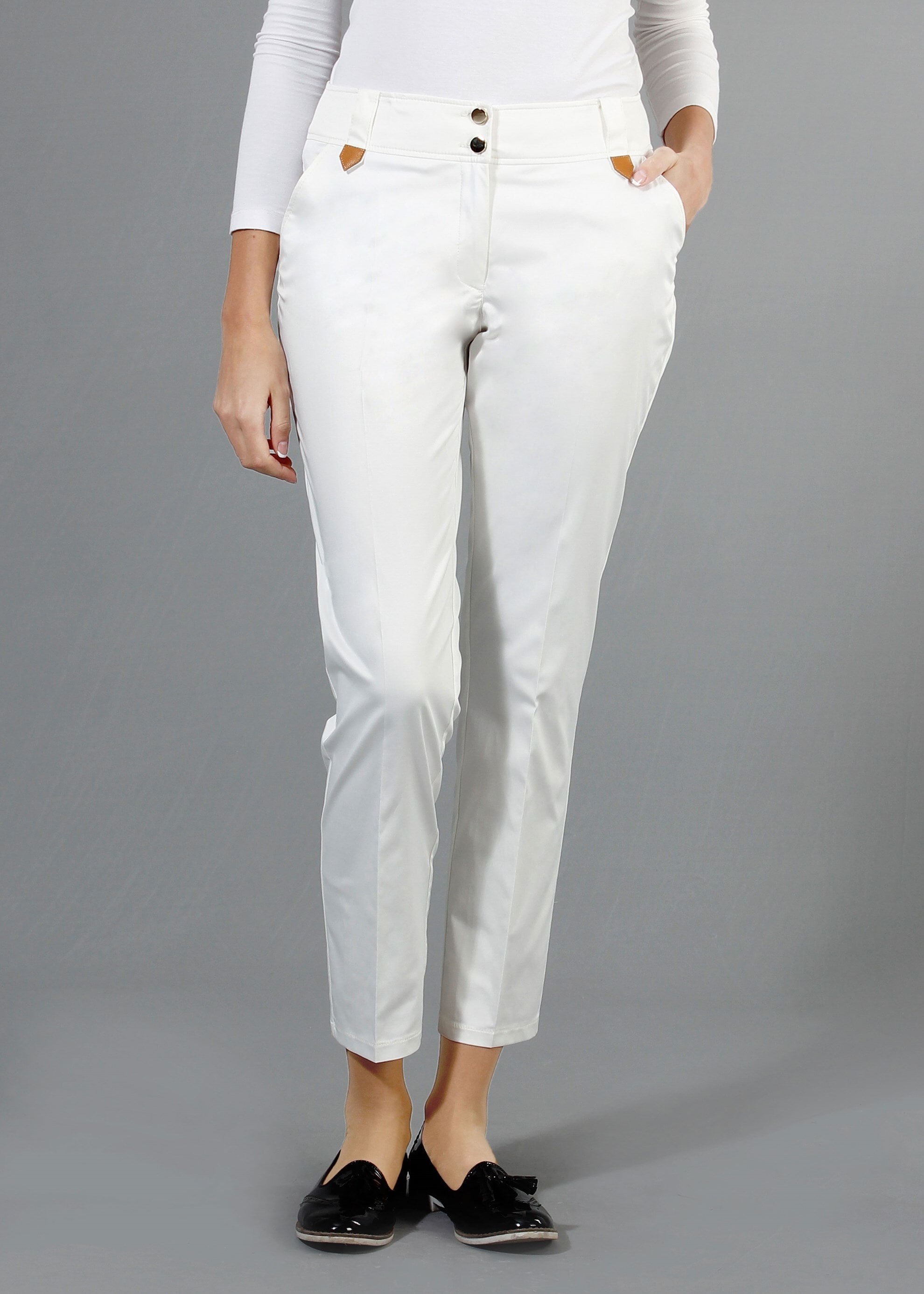 Tesettür giyim BEYAZ 7943 Rihanna Tesettür Pantolon 38/46