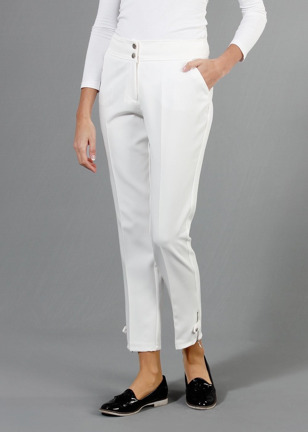 Tesettür giyim BEYAZ 7946 Dilma Tesettür Pantolon 36/44(40-42) TEK38