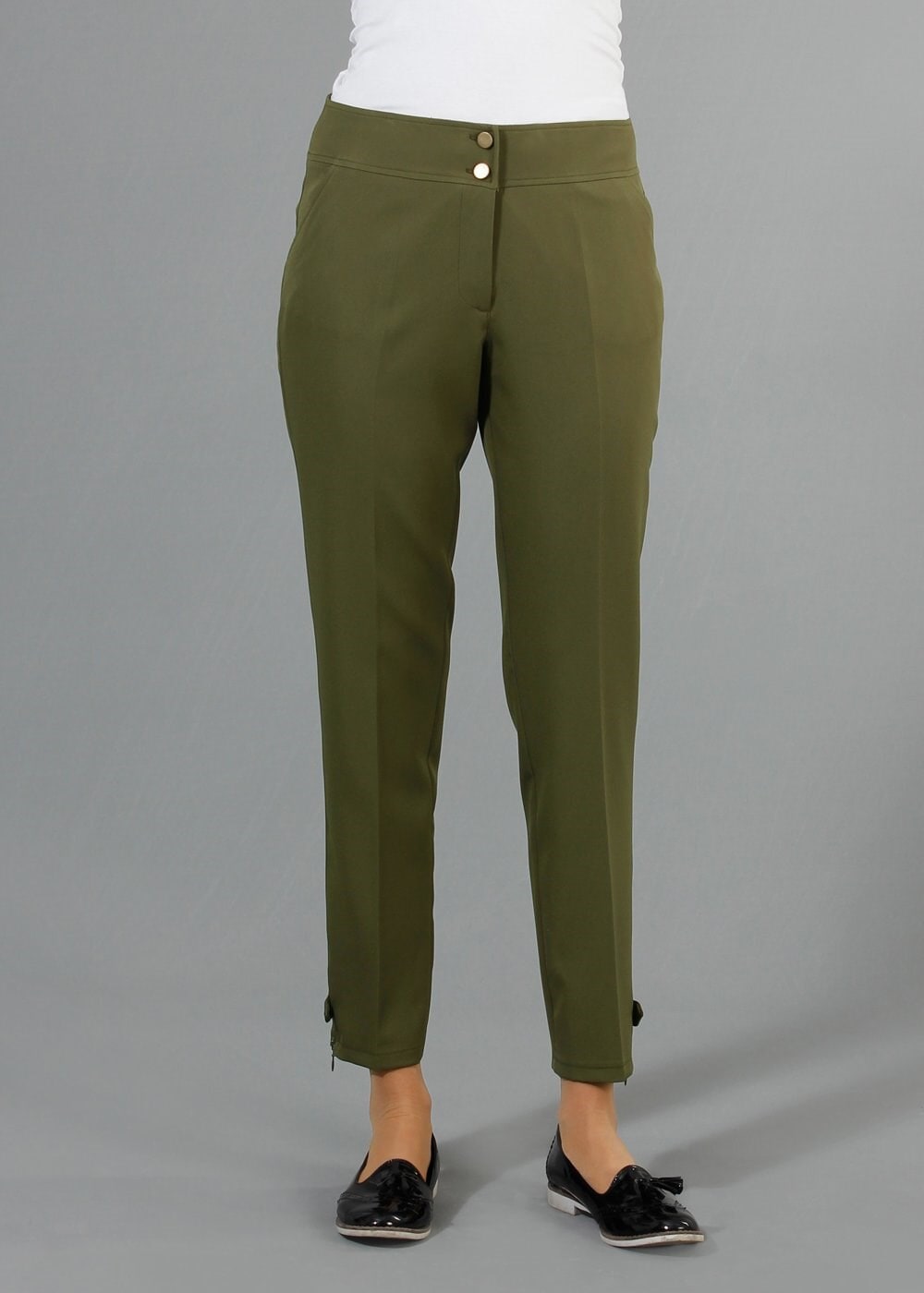 Tesettür giyim HAKİ 7946 Dilma Tesettür Pantolon 36/44(40-42) TEK38