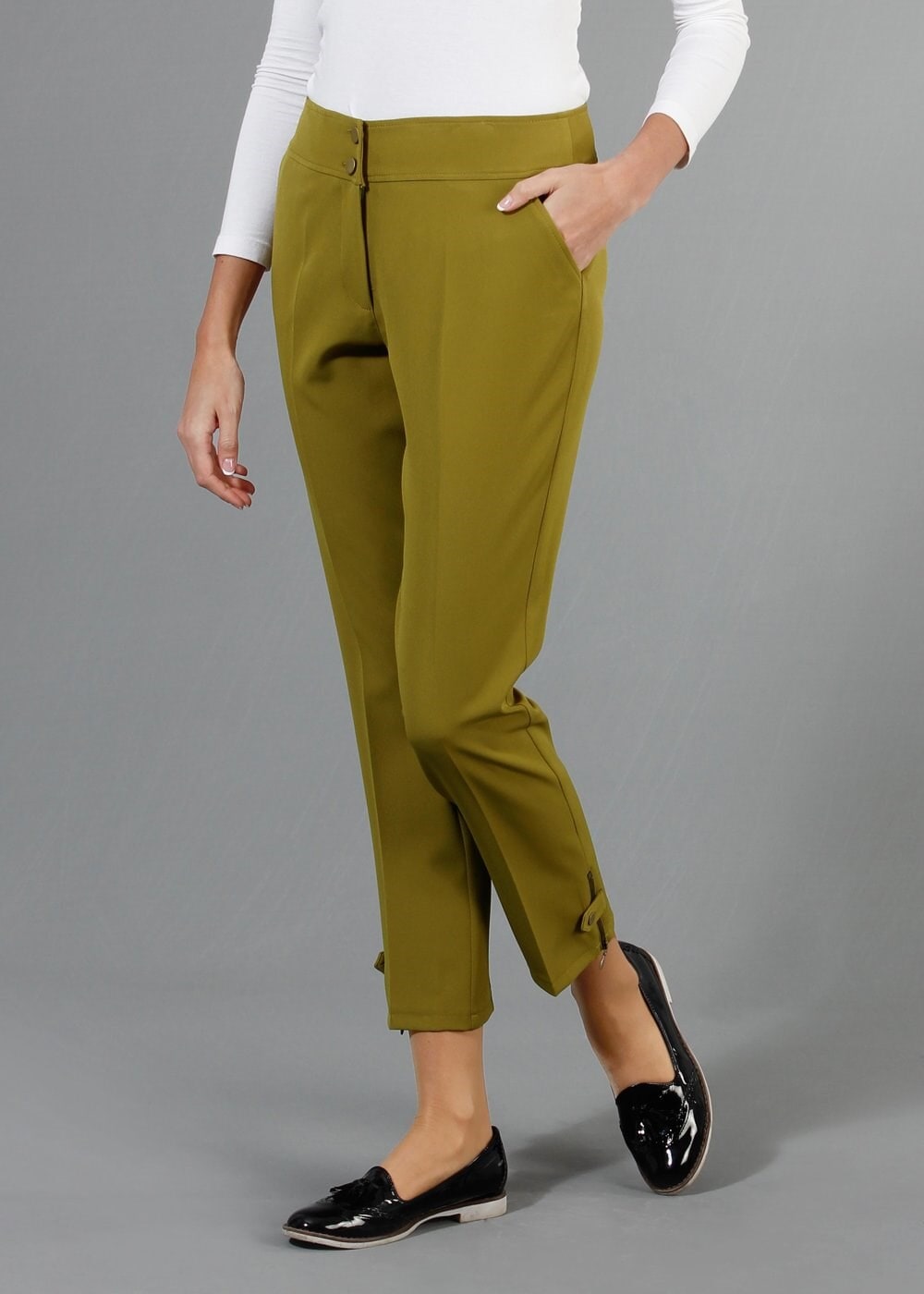 Tesettür giyim YEŞİL 7946 Dilma Tesettür Pantolon 36/44(40-42) TEK38