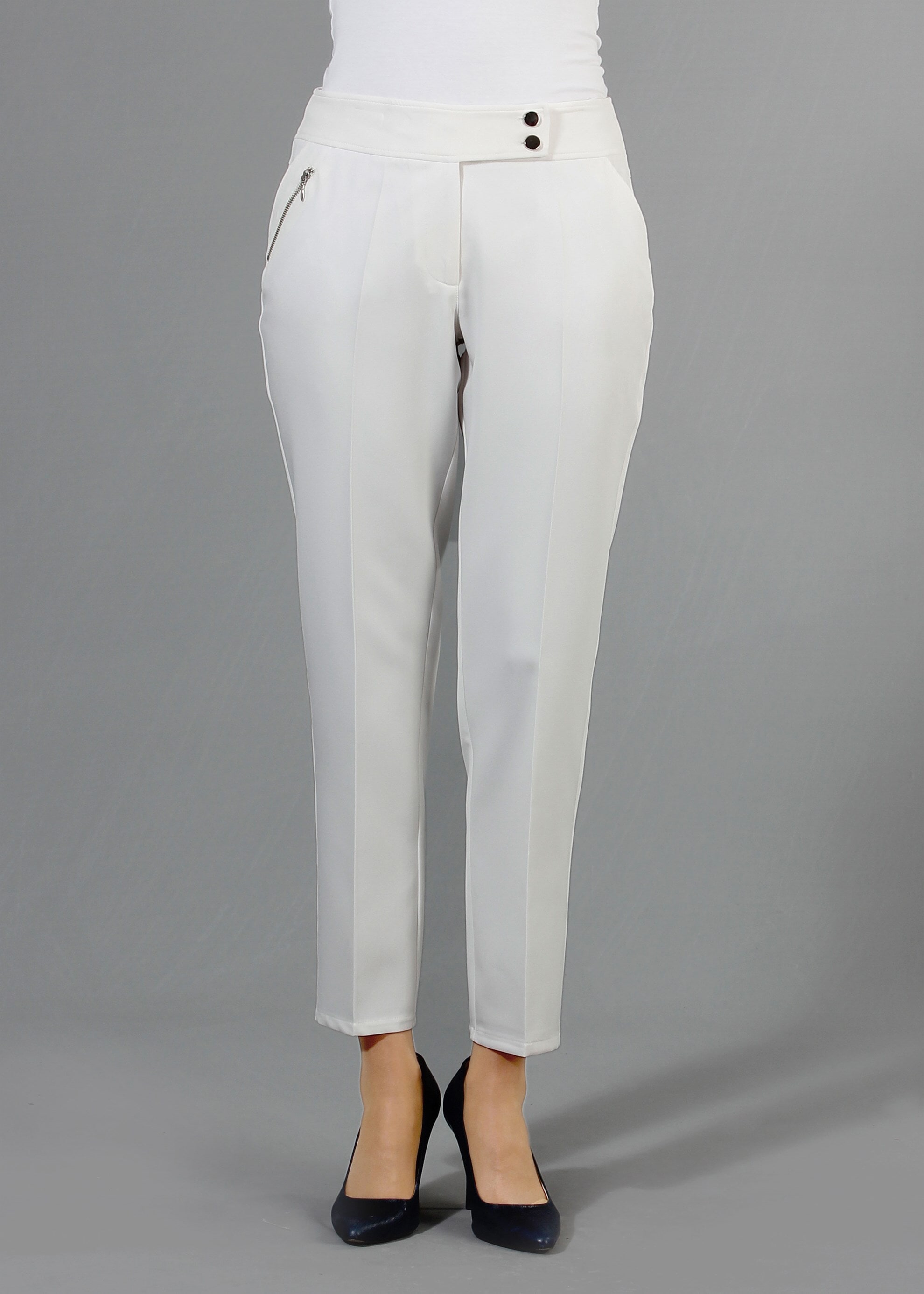 Tesettür giyim BEYAZ DAR PAÇA PANTOLON 7948