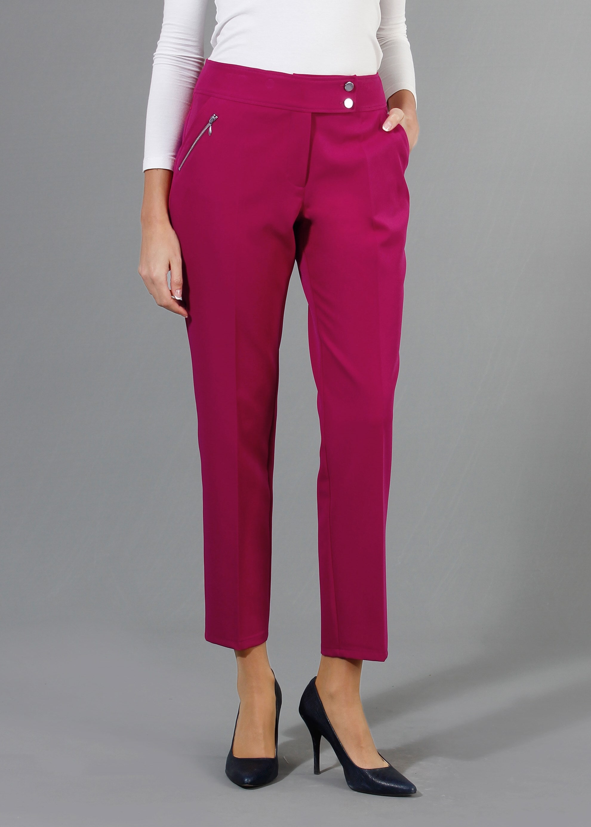 Tesettür giyim FUŞYA DAR PAÇA PANTOLON 7948