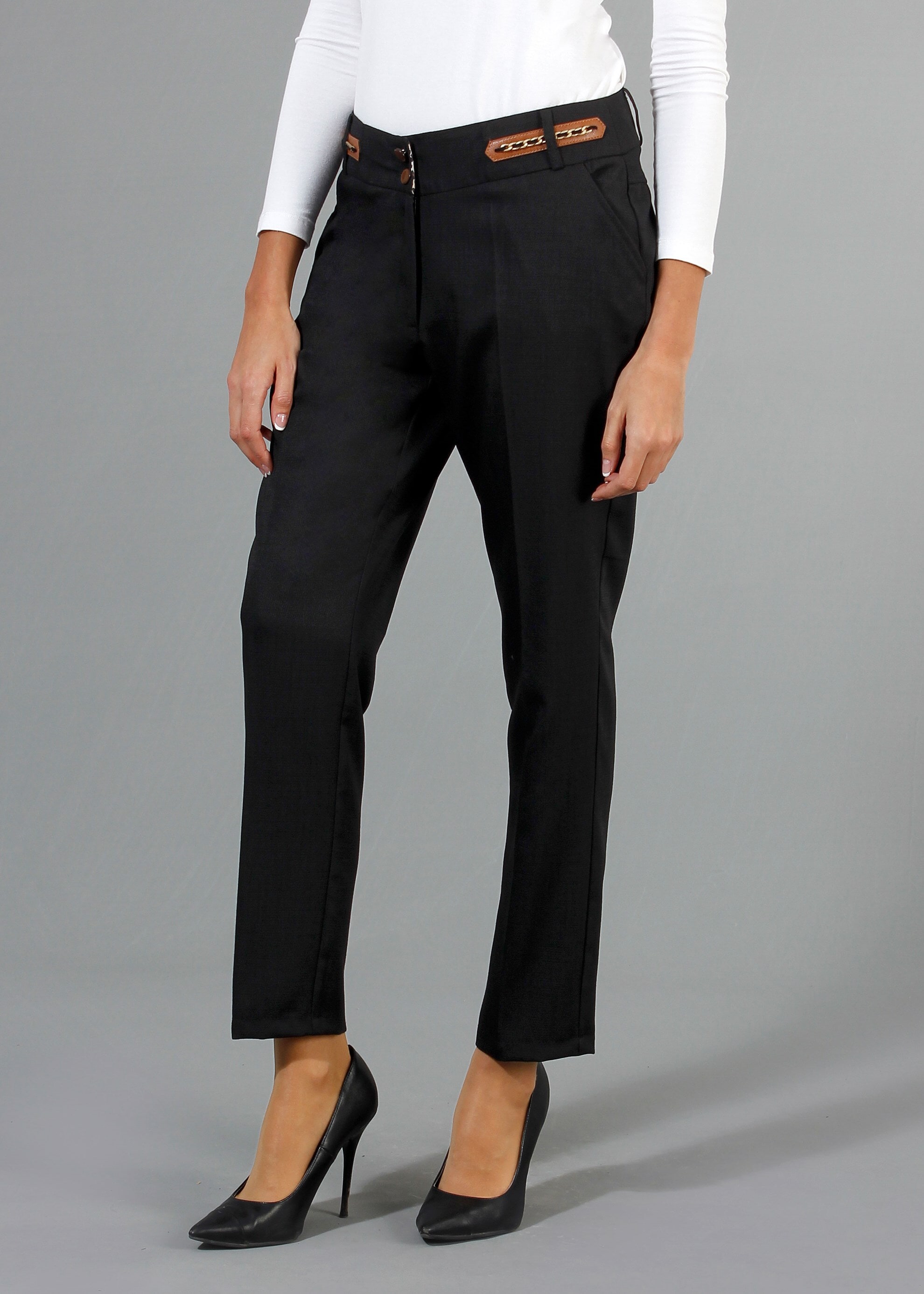 Tesettür giyim SİYAH 7949 Derin Tesettür Pantolon 40/46 TEK38