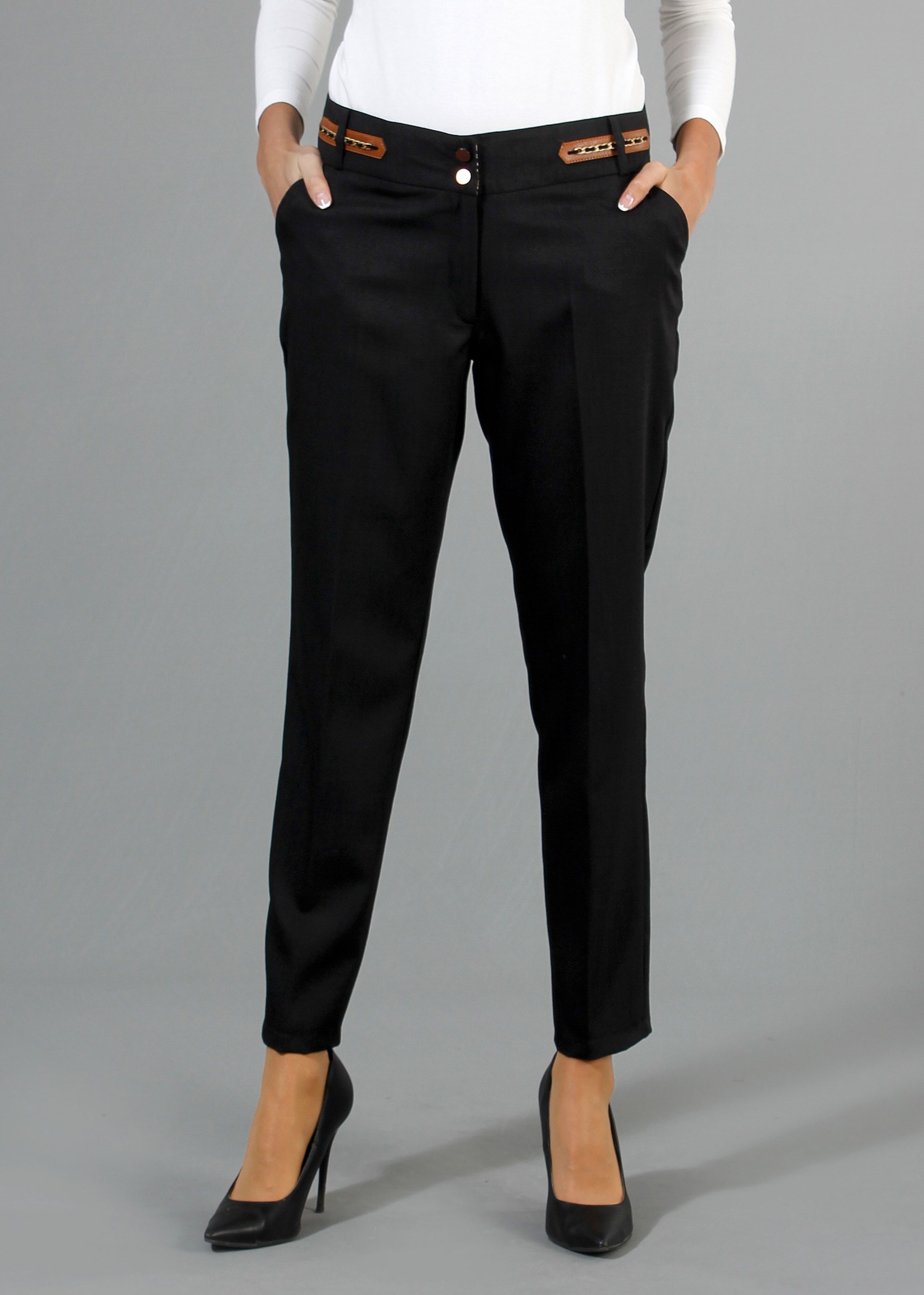 Tesettür giyim SİYAH 7949 Derin Tesettür Pantolon 40/46 TEK38