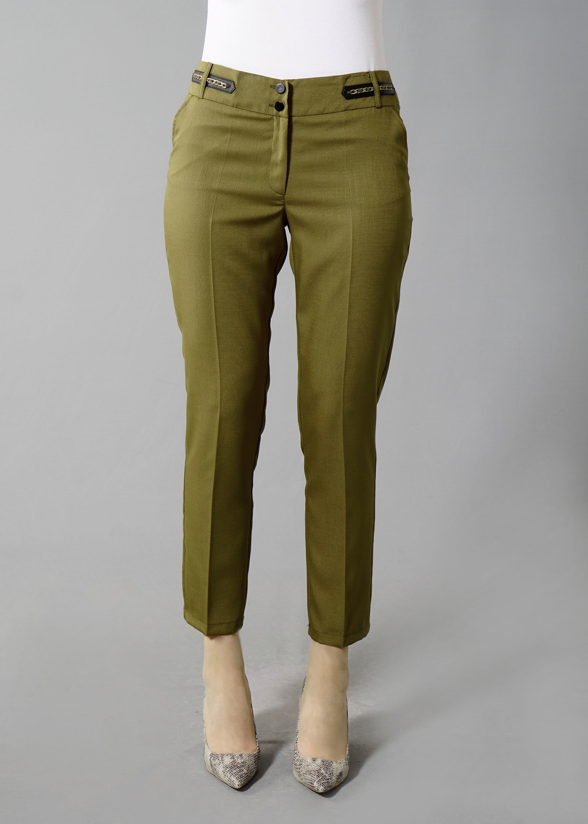 Tesettür giyim YEŞİL 7949 Derin Tesettür Pantolon 40/46 TEK38