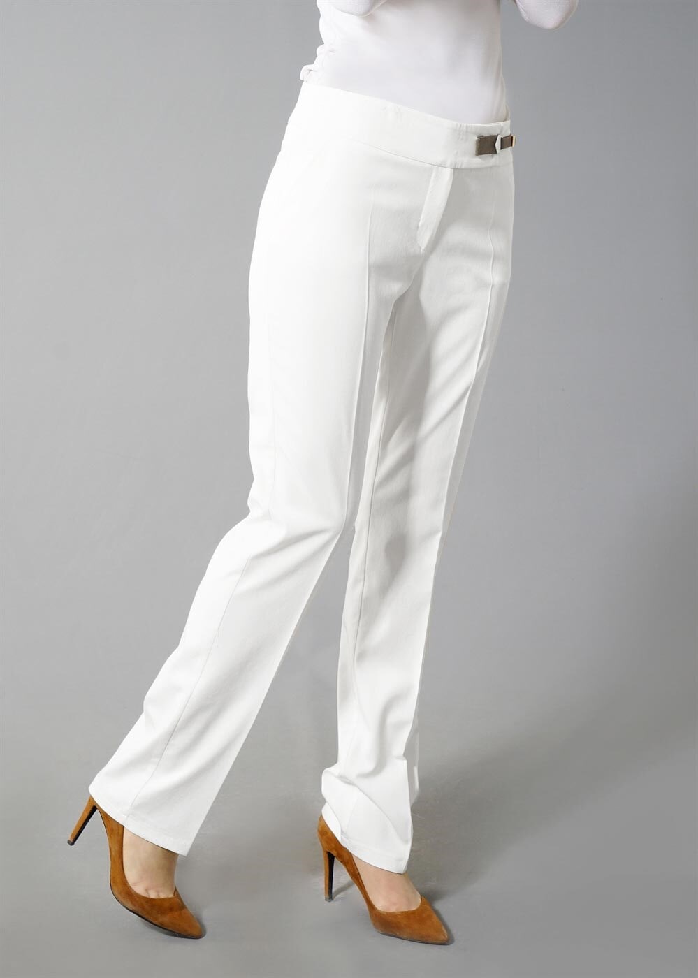 Tesettür giyim BEYAZ 7958 Life Tesettür Pantolon40/46(42-44) TEK40