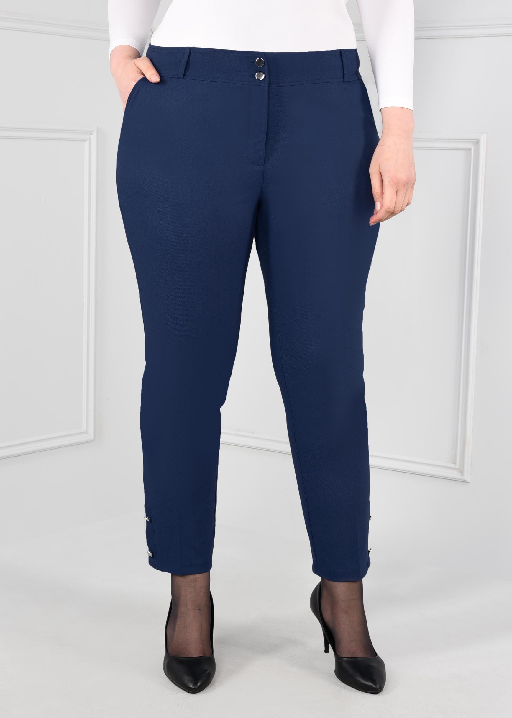 Tesettür giyim LACİVERT 7963 DEMRE PANTOLON 42/50 TEK40-42