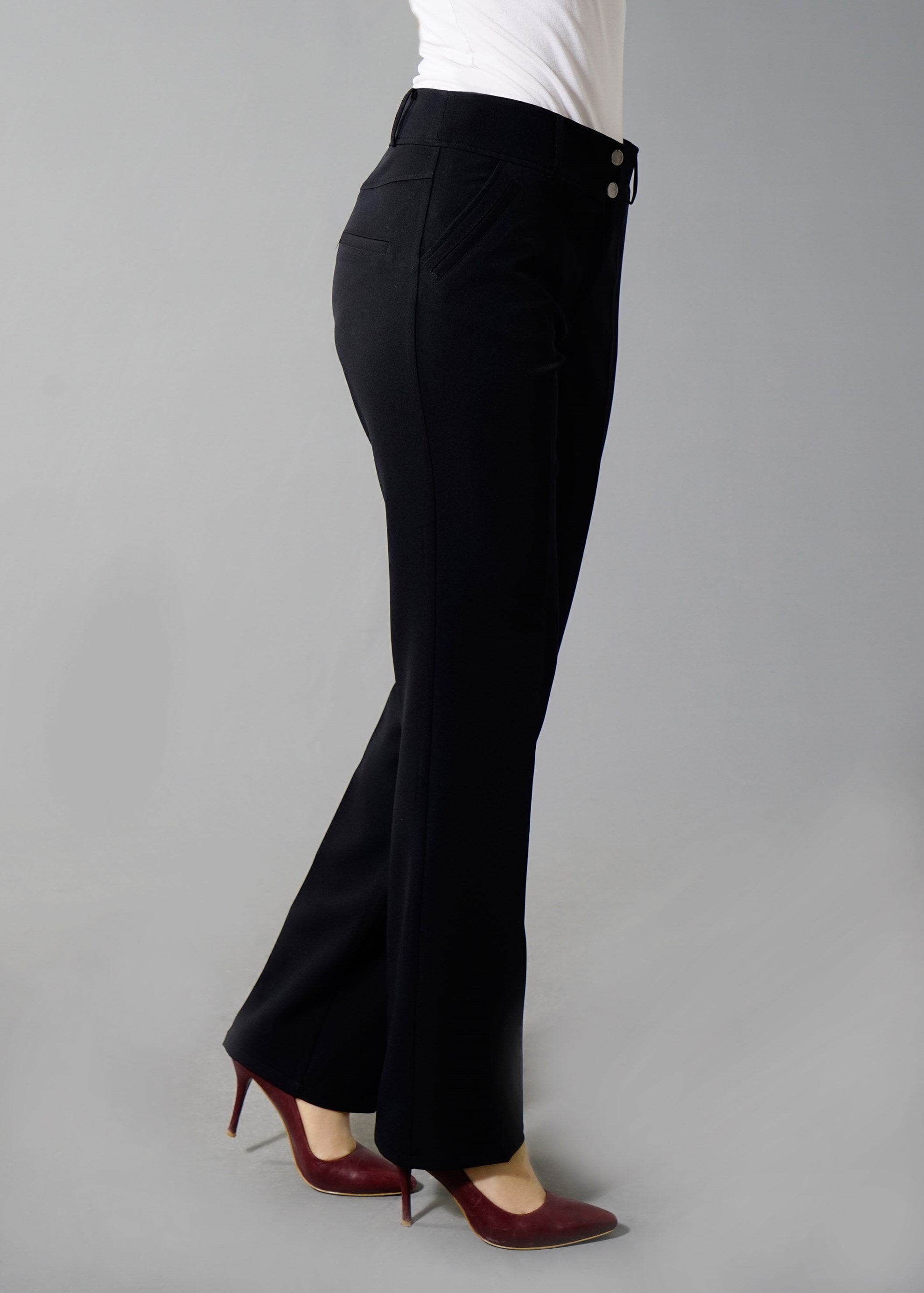 Tesettür giyim SİYAH YÜKSEK BEL BORU PAÇA PANTOLON 7974 