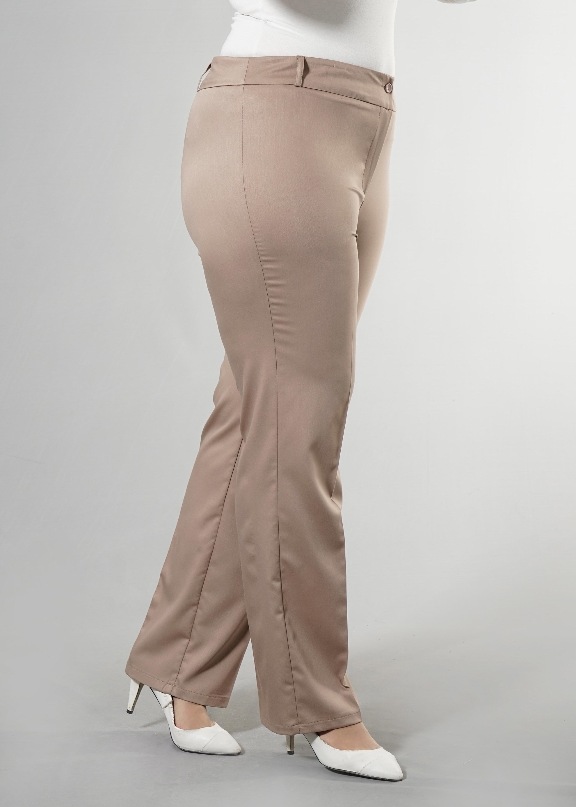 Tesettür giyim KAHVE 7977 Summer Nancy Tesettür Pantolon 44/52 TEK42