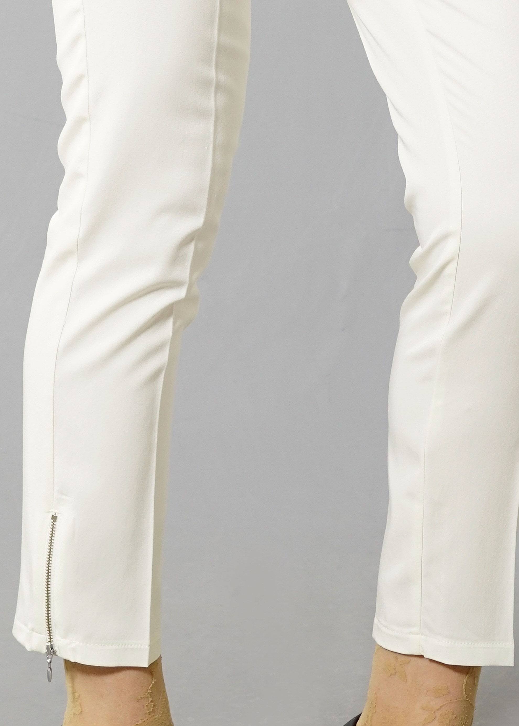 Tesettür giyim BEYAZ FERMUAR DETAYLI PANTOLON 7990 