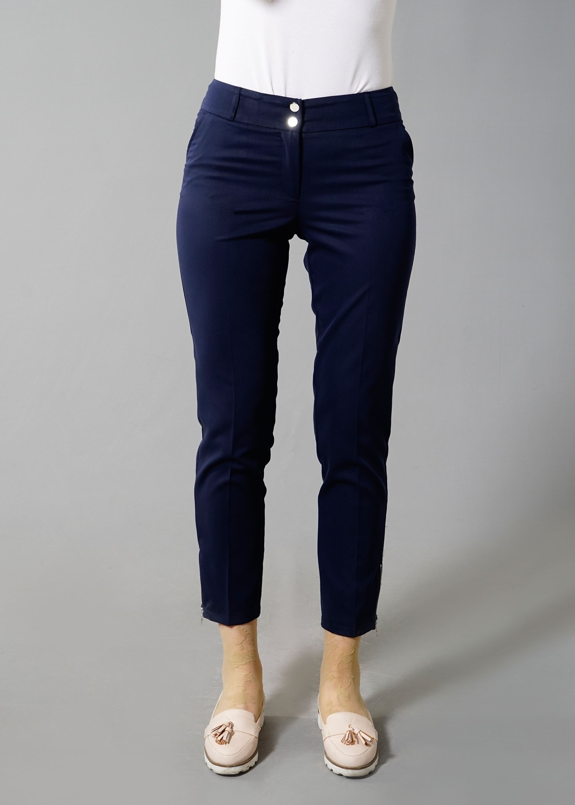 Tesettür giyim LACİVERT FERMUAR DETAYLI PANTOLON 7990 