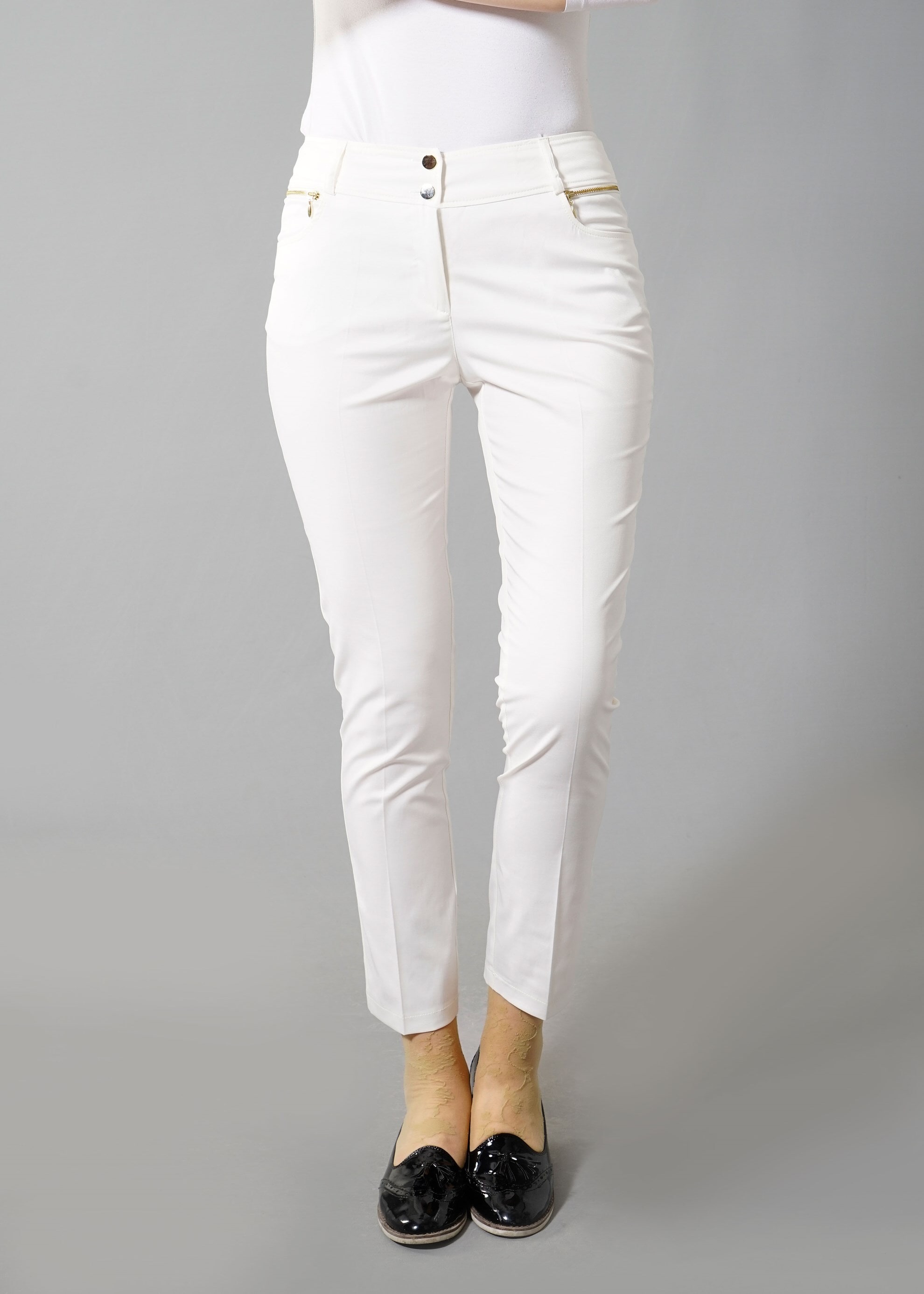 Tesettür giyim BEYAZ 7996 Felix Tesettür Pantolon 38/46(40-42) TEK38