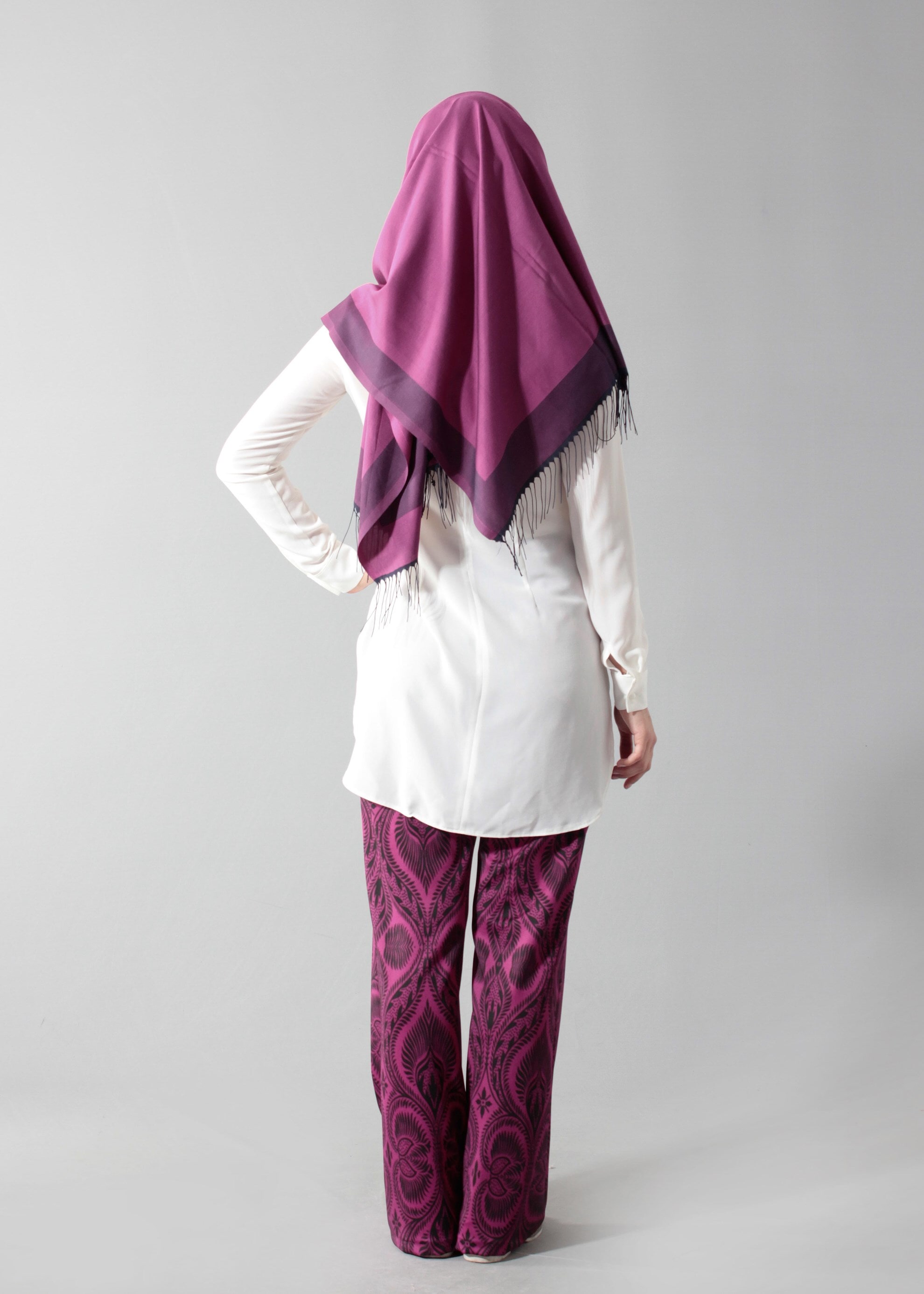 Tesettür giyim FUŞYA 7015-1 Dalgıç Tesettür 20132 Pantolon 38/46 TEK40