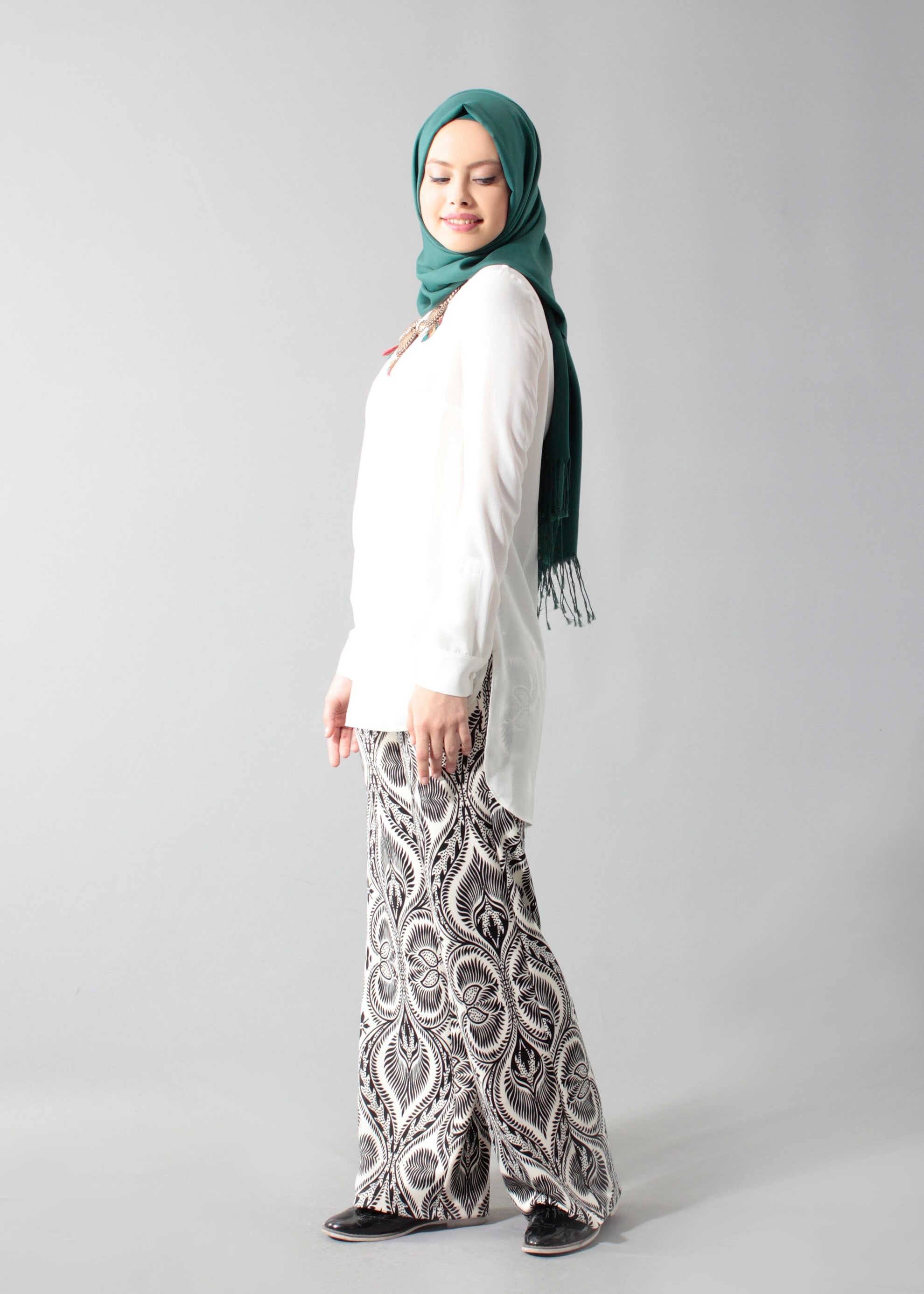 Tesettür giyim SİYAH 7015-1 Dalgıç Tesettür 20132 Pantolon 38/46 TEK40