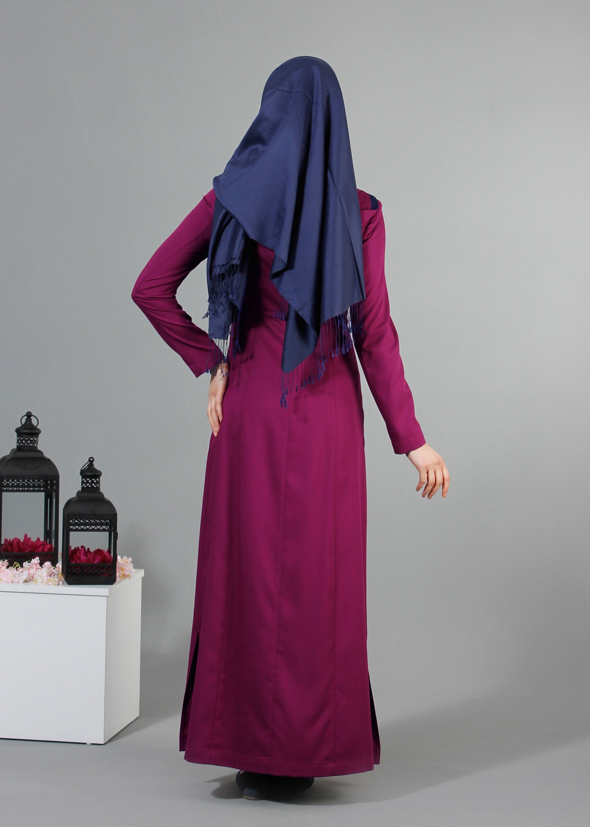 Tesettür giyim MOR 1701 Derin Tesettür Pardesü 38/48 TEK40