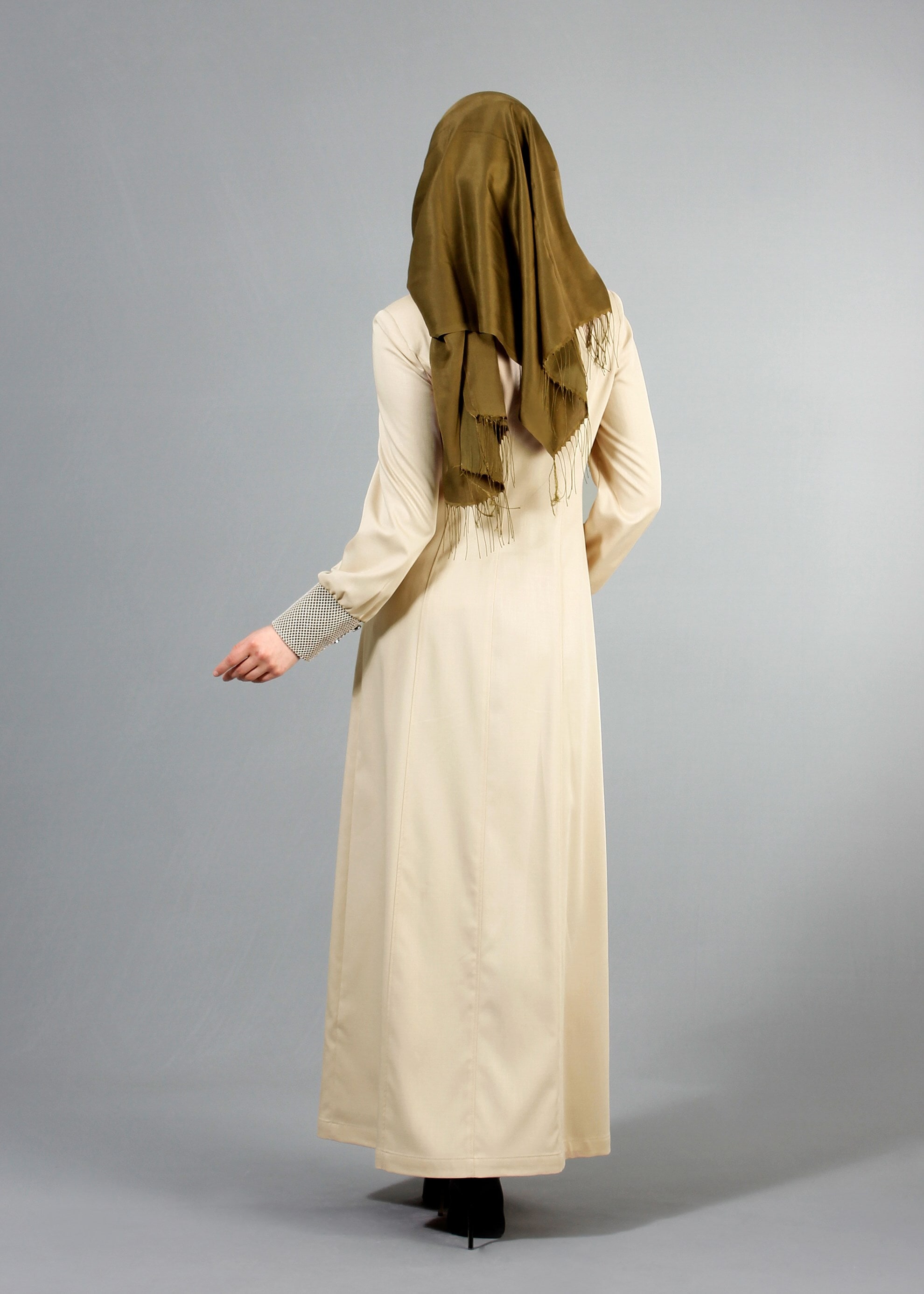 Tesettür giyim BEJ 1703 Derin Tesettür Pardesü 38/46 TEK40