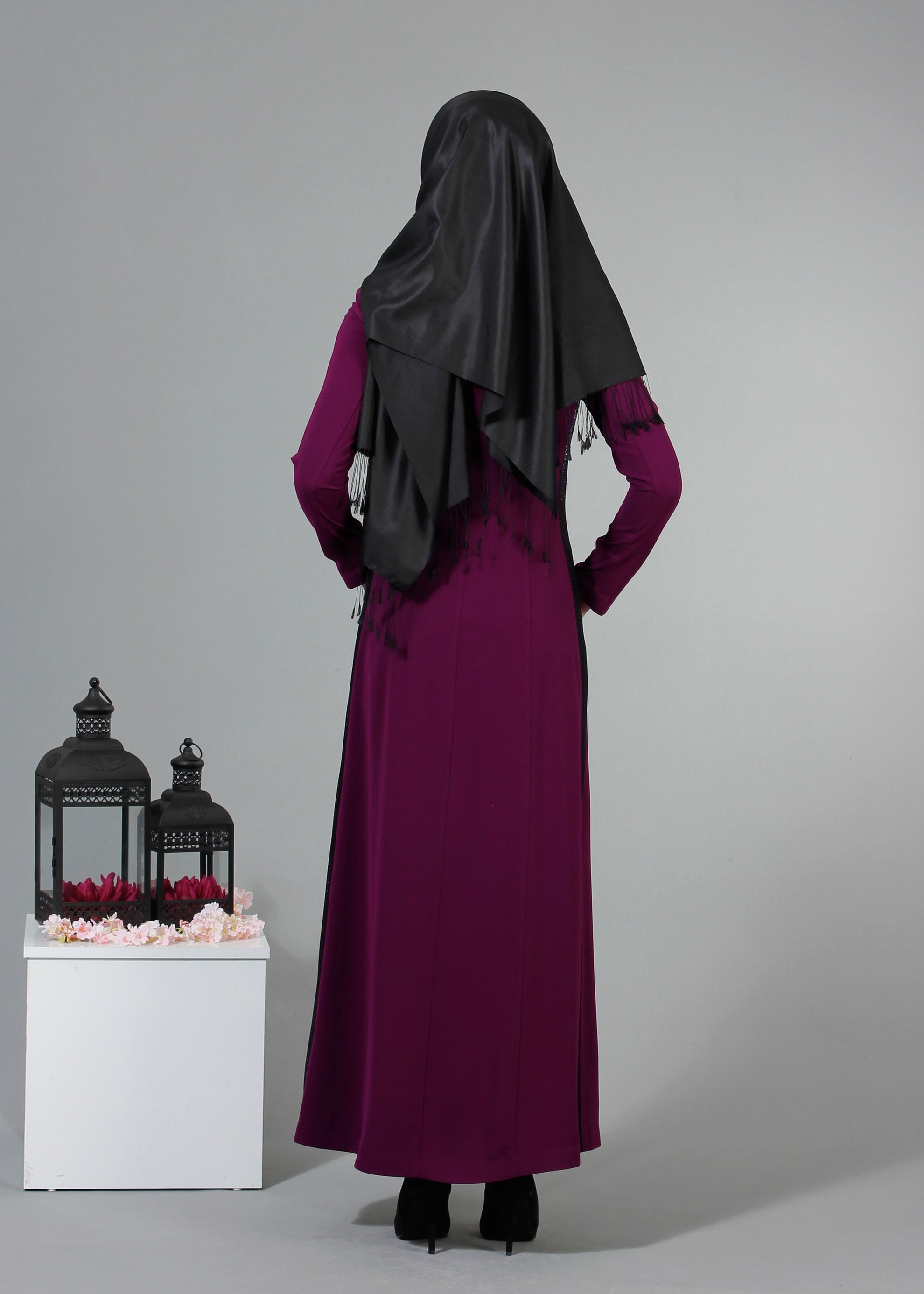 Tesettür giyim MÜRDÜM 1705 Virona Tesettür Pardesü 38/46