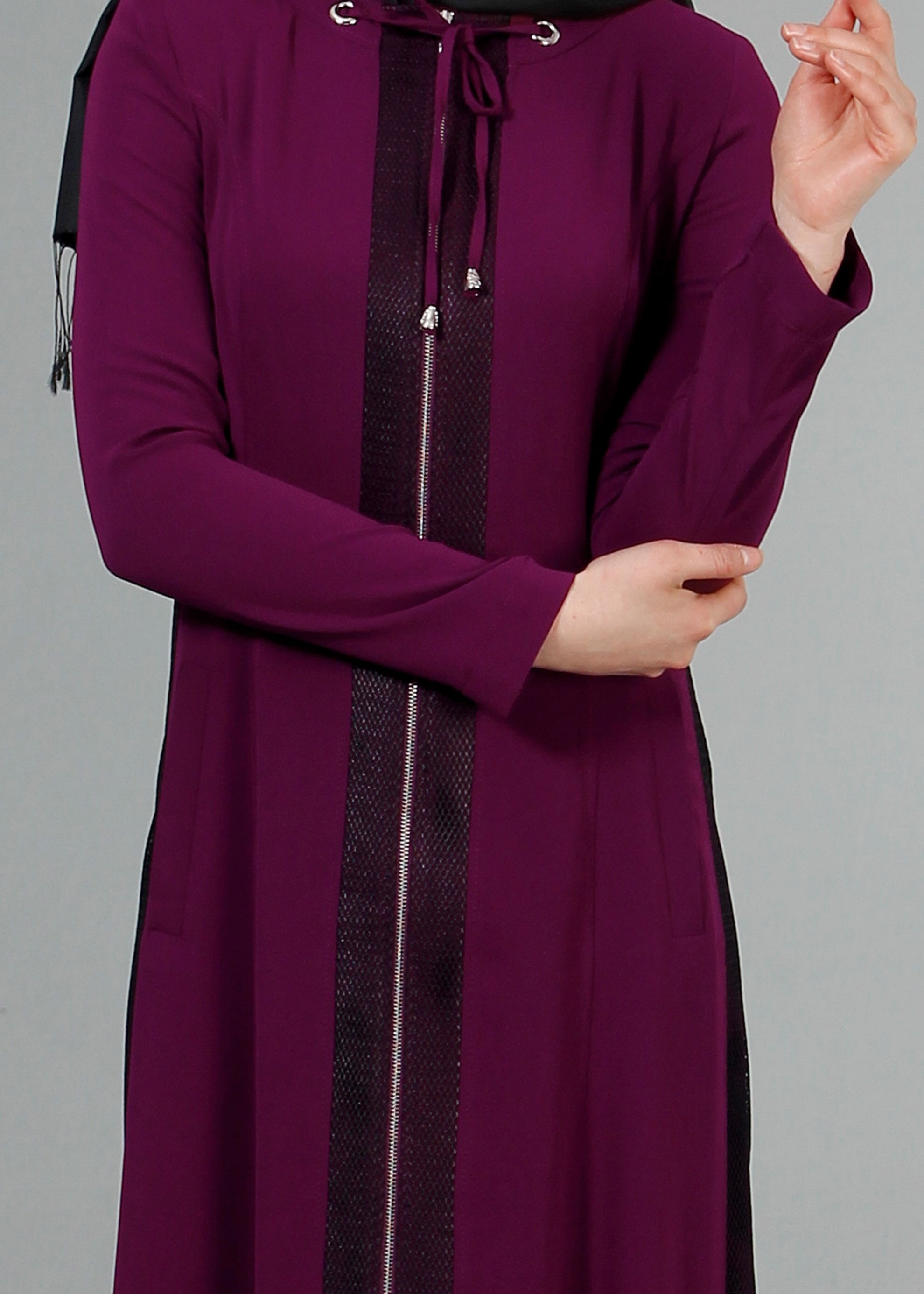 Tesettür giyim MÜRDÜM 1705 Virona Tesettür Pardesü 38/46