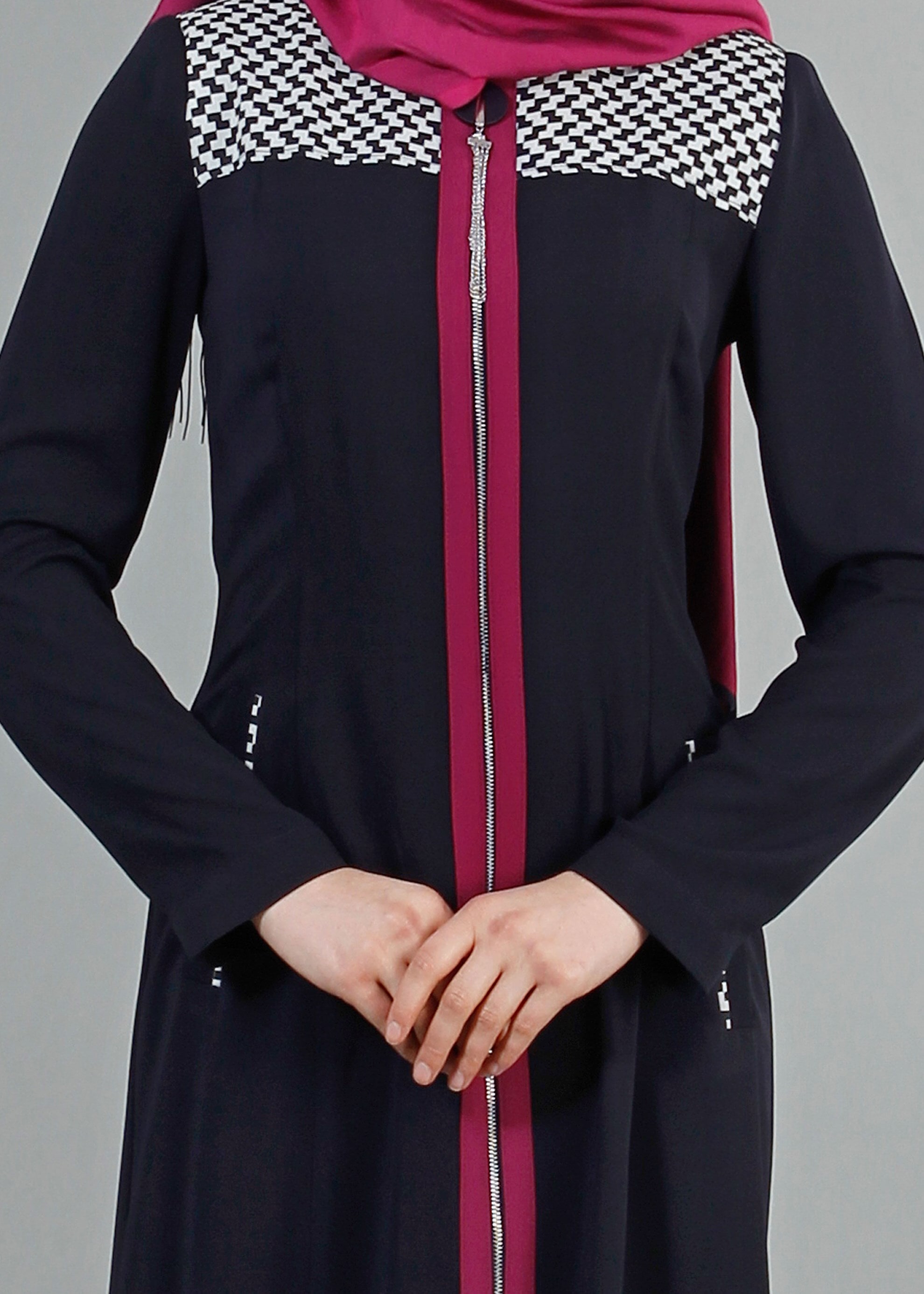 Tesettür giyim LACİVERT 1708 Farah Tesettür Pardesü 38/48 TEK40