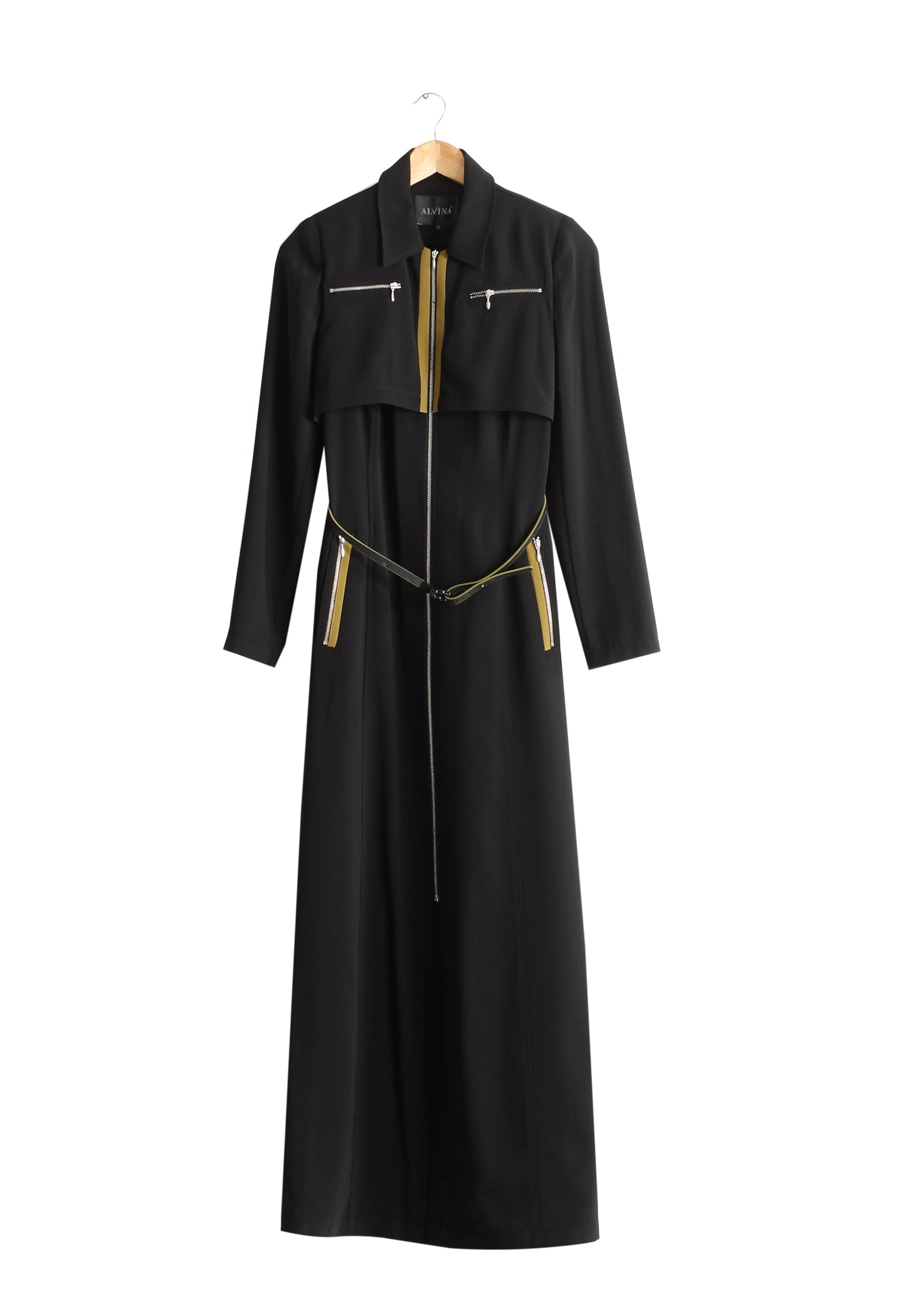 Tesettür giyim SİYAH 1711 Sufle Tesettür Pardesü 38/44 TEK38