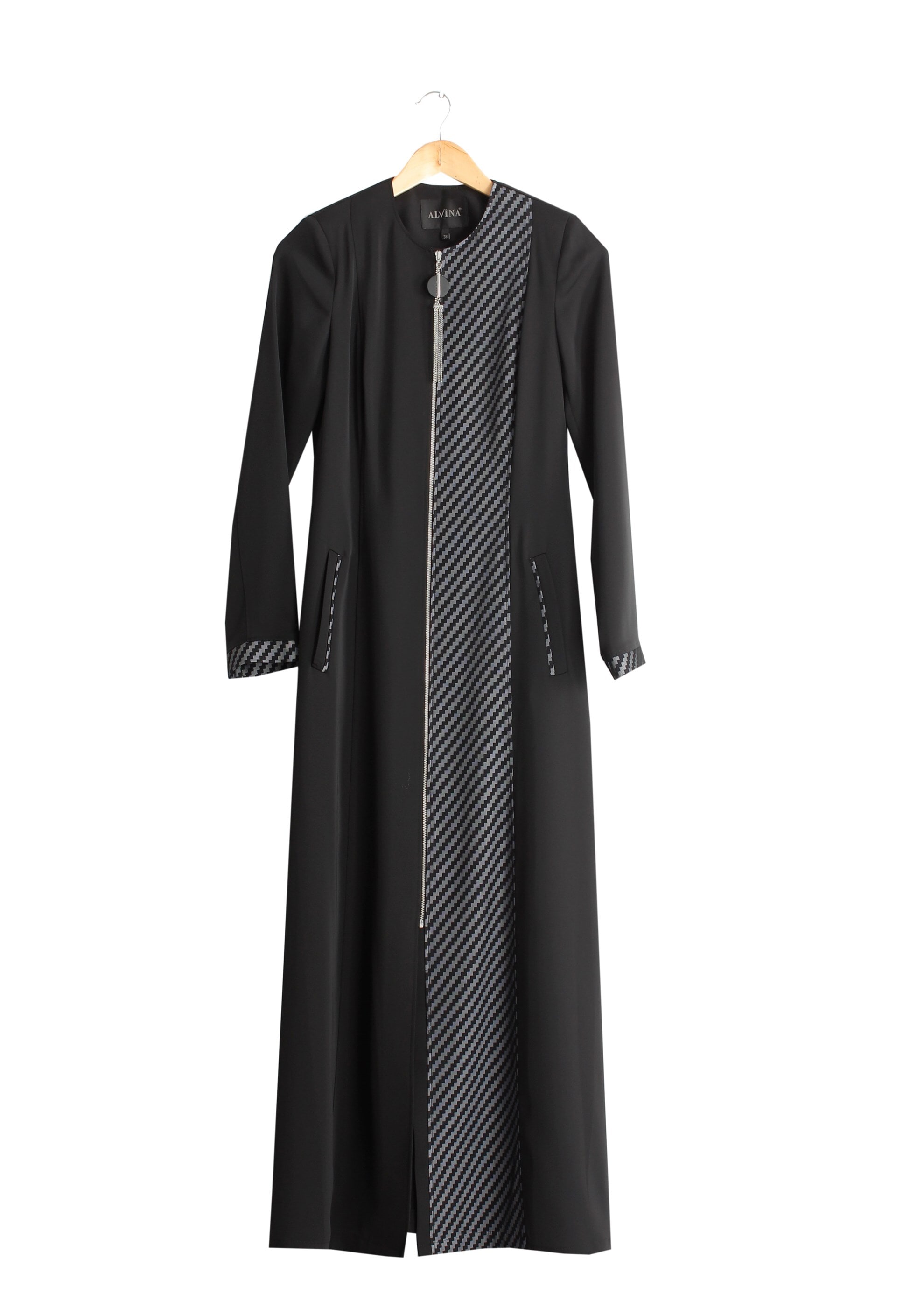 Tesettür giyim SİYAH 1716 Elite Tesettür Pardesü 40/48 TEK38