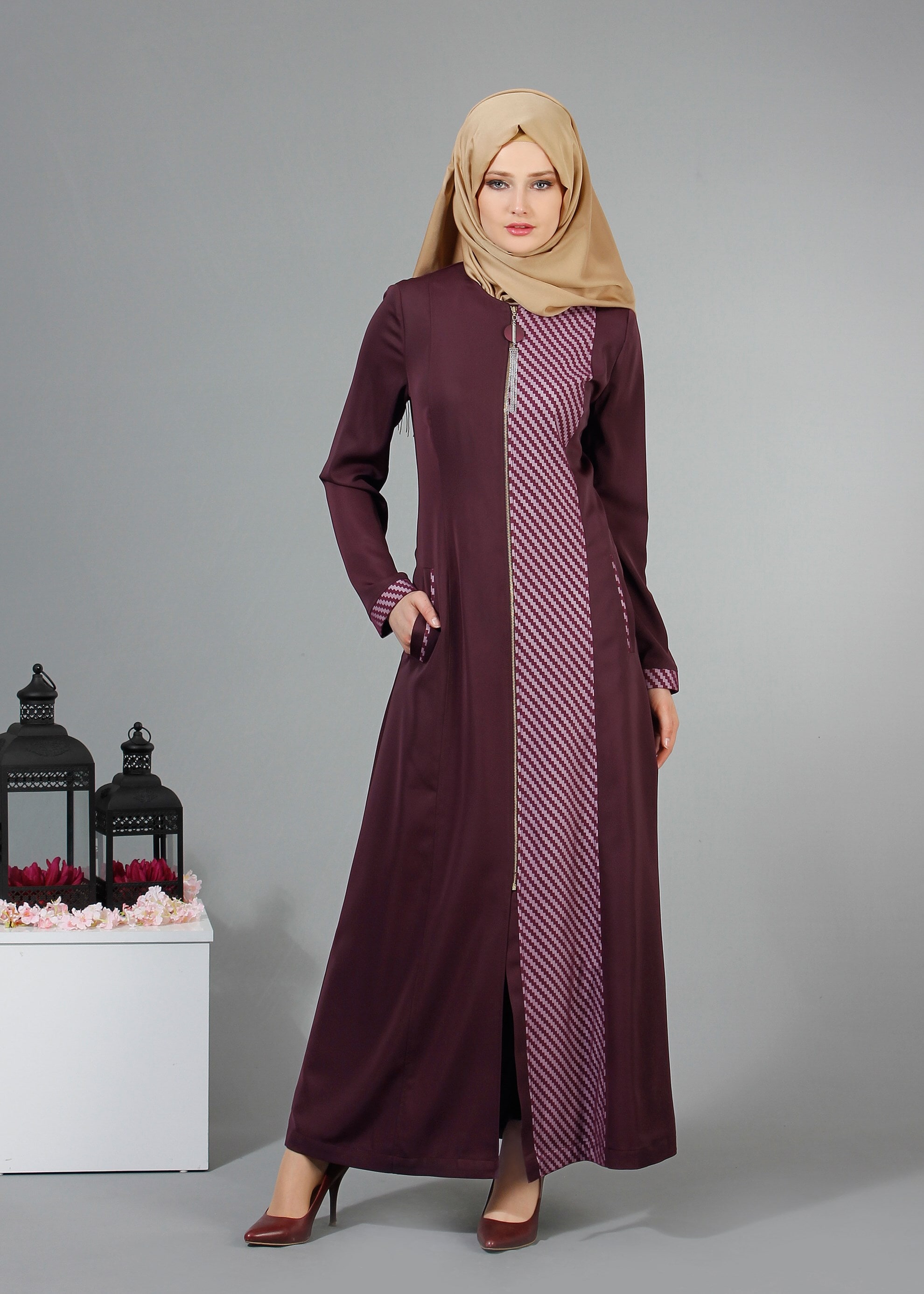 Tesettür giyim MOR 1716 Elite Tesettür Pardesü 40/48 TEK38