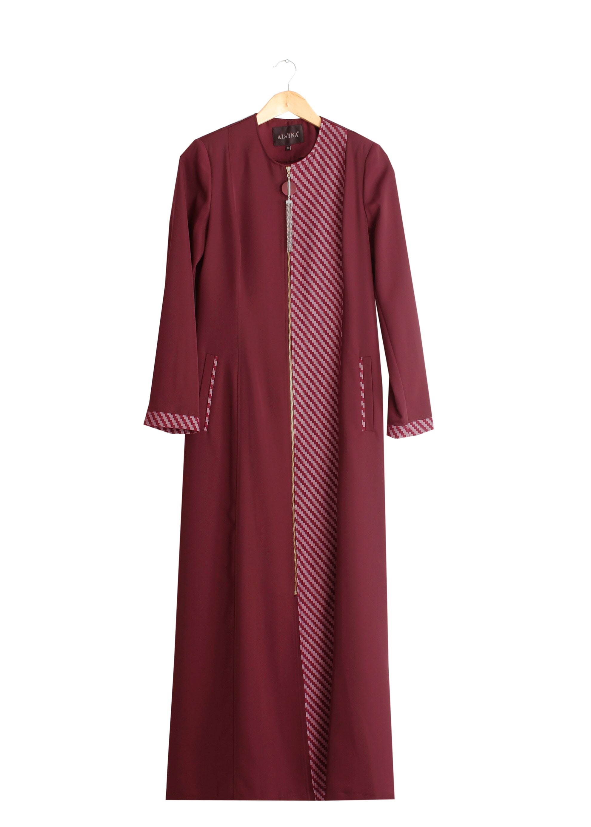 Tesettür giyim BORDO 1716 Elite Tesettür Pardesü 40/48 TEK38