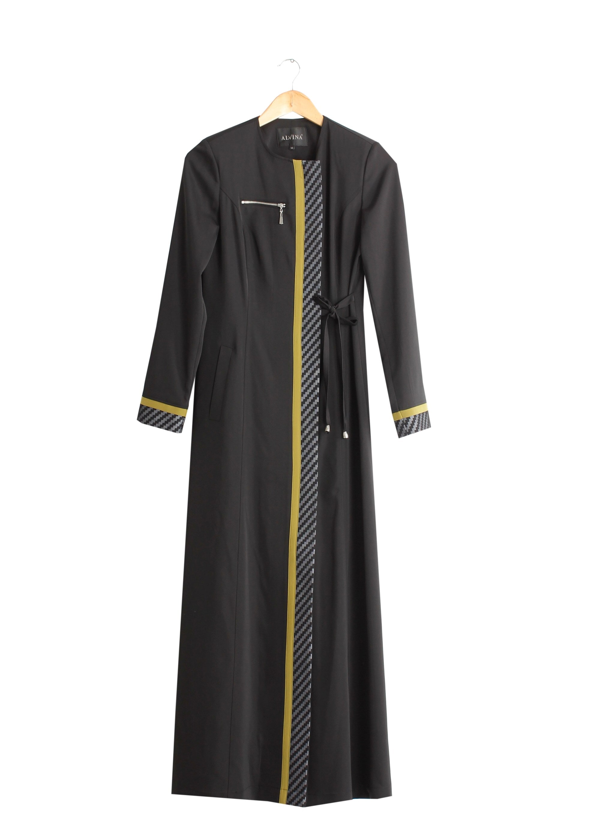 Tesettür giyim SİYAH 1718 Elite Tesettür Pardesü 38/46 TEK40