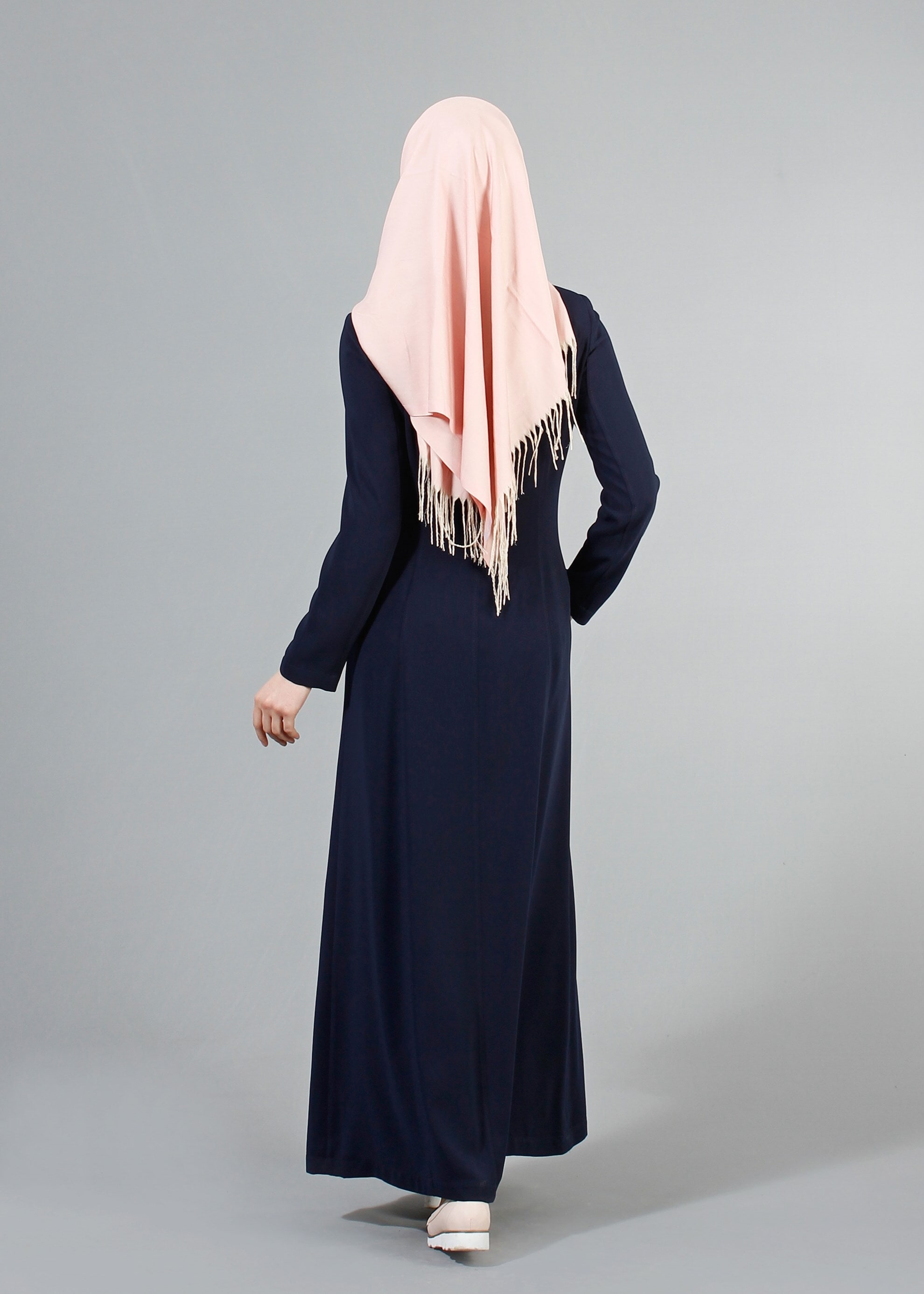 Tesettür giyim LACİVERT 1719 Virona Tesettür Pardesü 38/48 TEK40-42