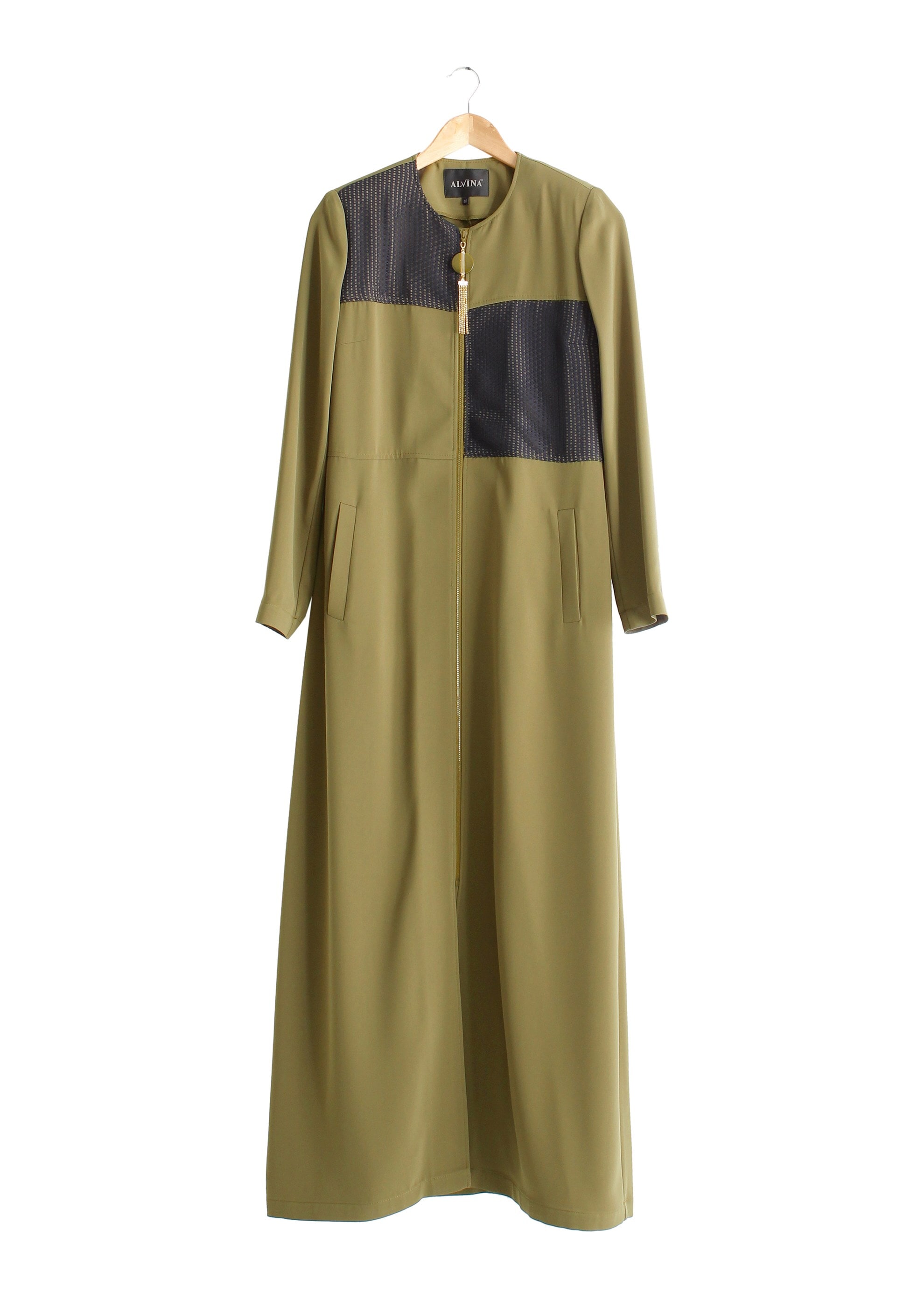 Tesettür giyim HAKİ 1737 FARAH 6288 PARDESÜ 40-48 TEK38