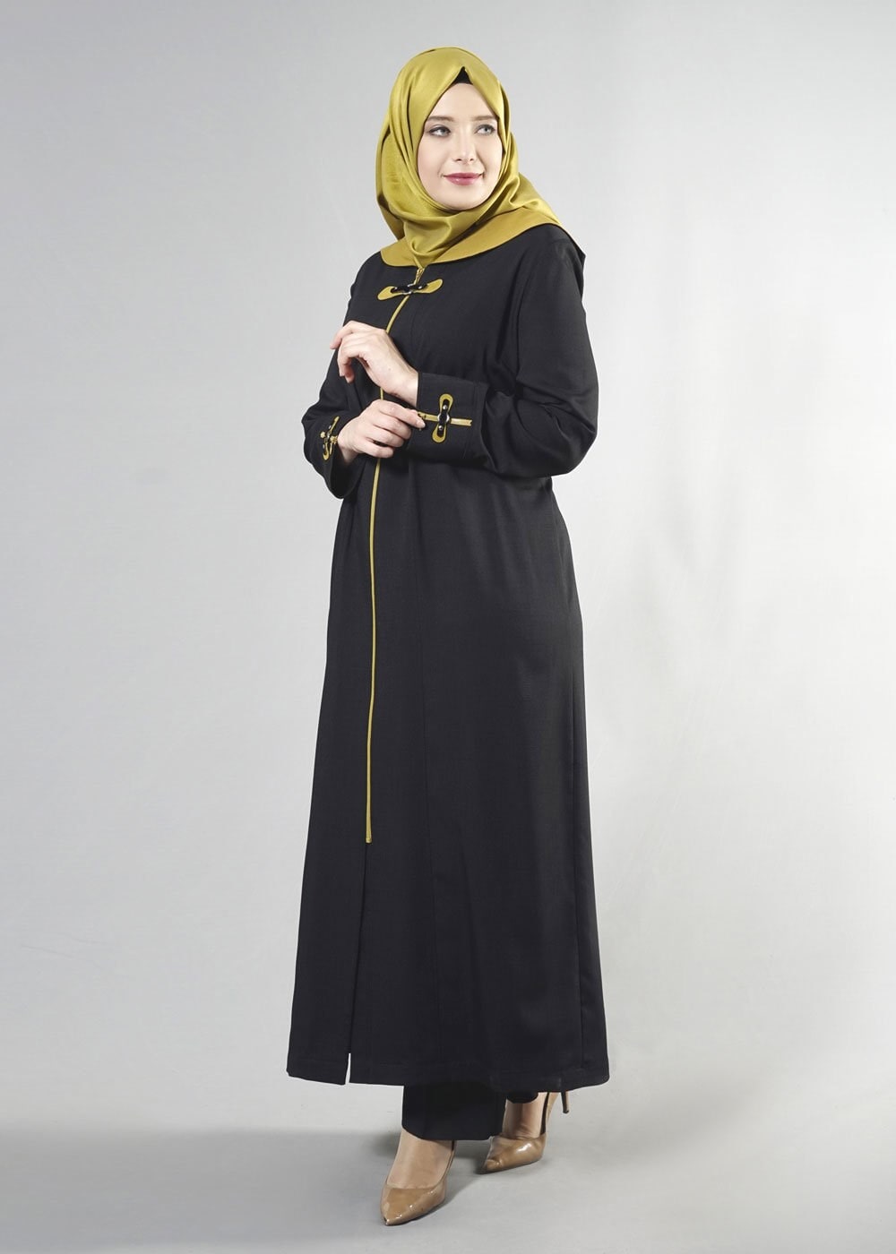 Tesettür giyim SİYAH 1759 DERİN 8169 PARDESÜ 42/50 TEK44