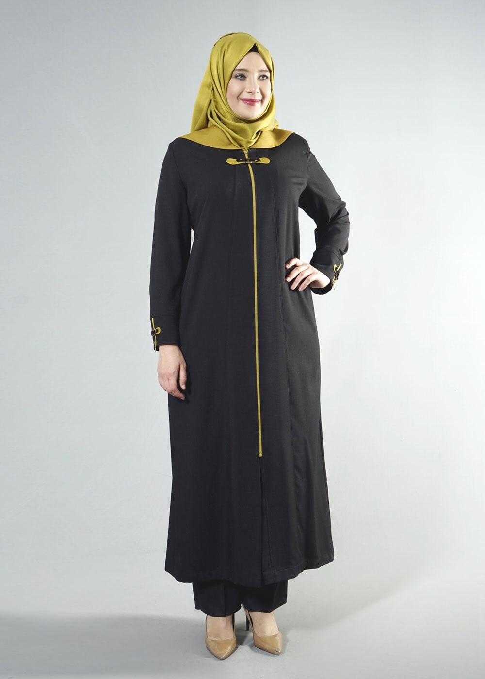 Tesettür giyim SİYAH 1759 DERİN 8169 PARDESÜ 42/50 TEK44