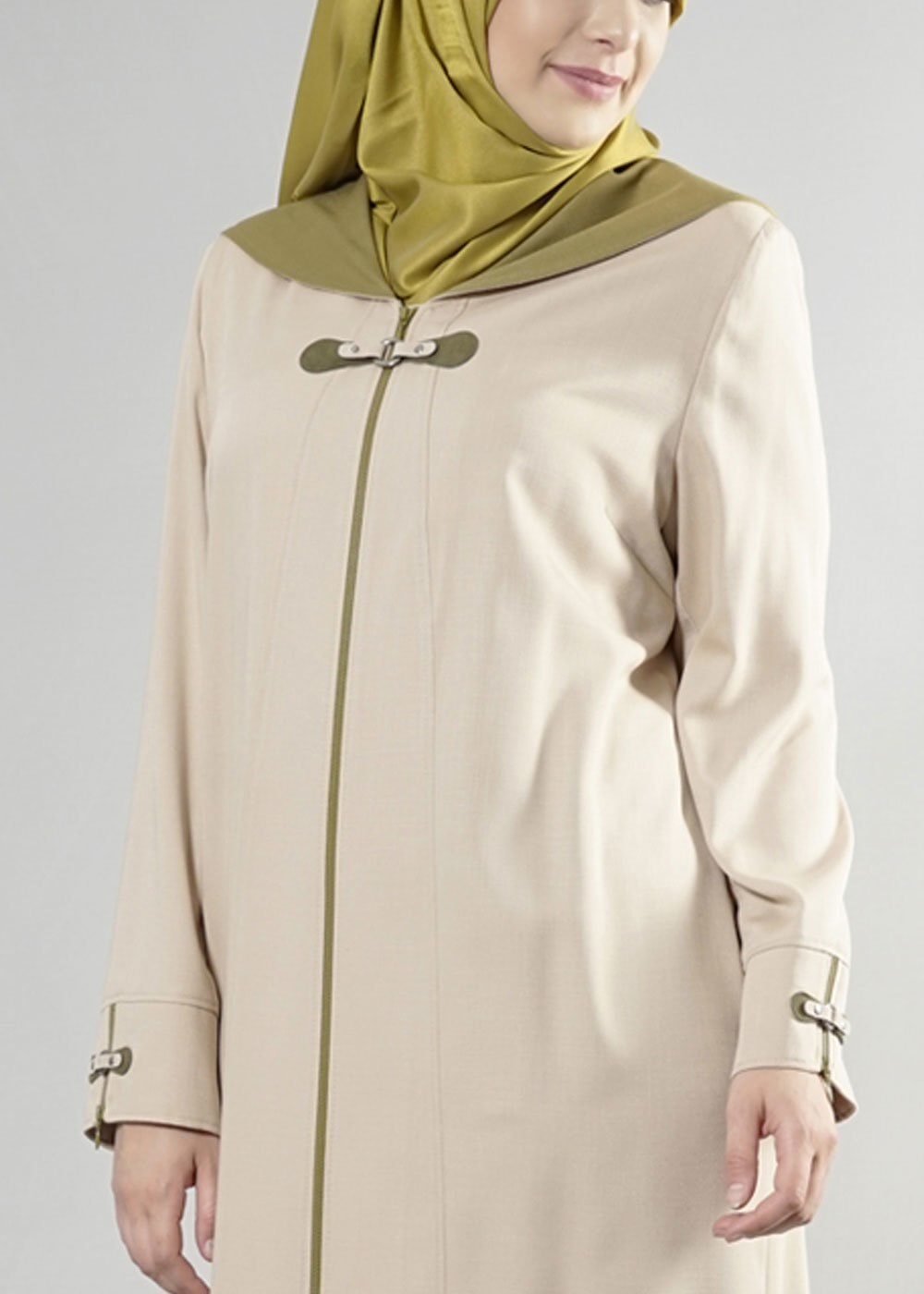Tesettür giyim BEJ 1759 DERİN 8169 PARDESÜ 42/50 TEK44