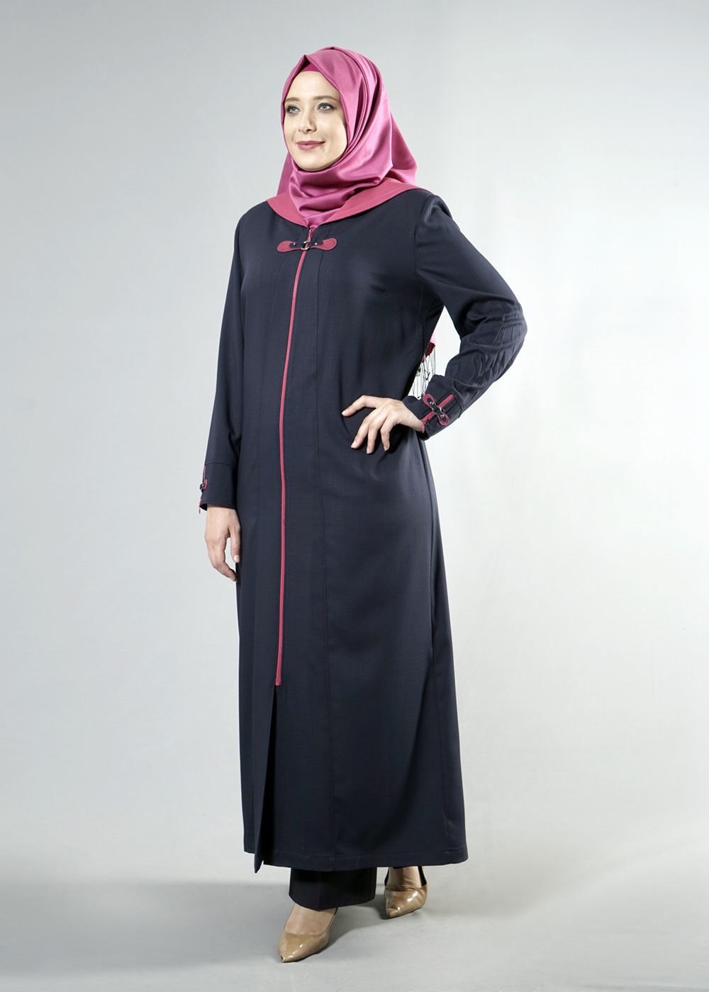 Tesettür giyim LACİVERT 1759 DERİN 8169 PARDESÜ 42/50 TEK44