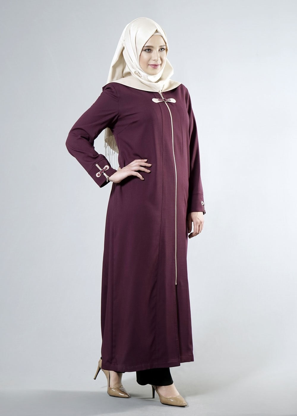 Tesettür giyim MÜRDÜM 1759 DERİN 8169 PARDESÜ 42/50 TEK44