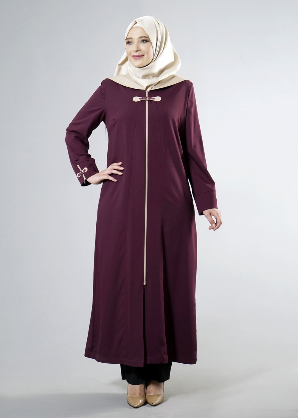 Tesettür giyim MÜRDÜM 1759 DERİN 8169 PARDESÜ 42/50 TEK44