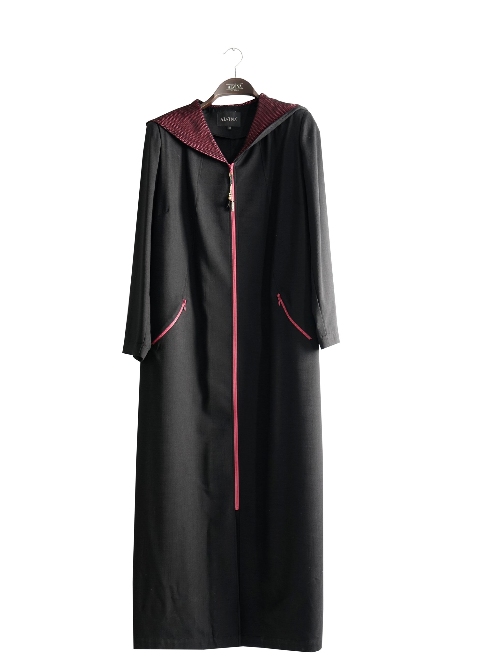 Tesettür giyim SİYAH 1760 Derin Tesettür 8169 Pardesü 44/50 TEK46