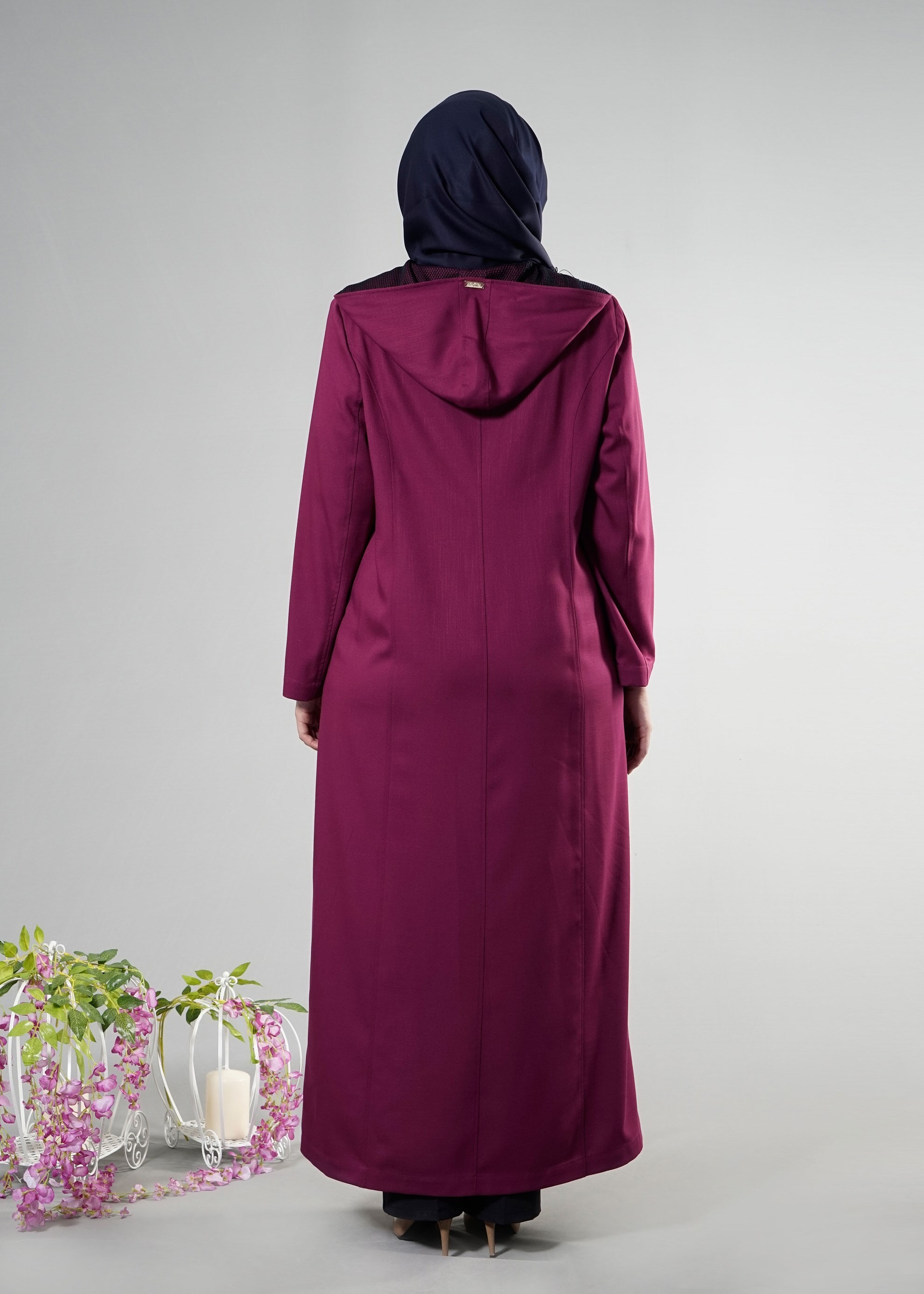Tesettür giyim MOR 1760 Derin Tesettür 8169 Pardesü 44/50 TEK46