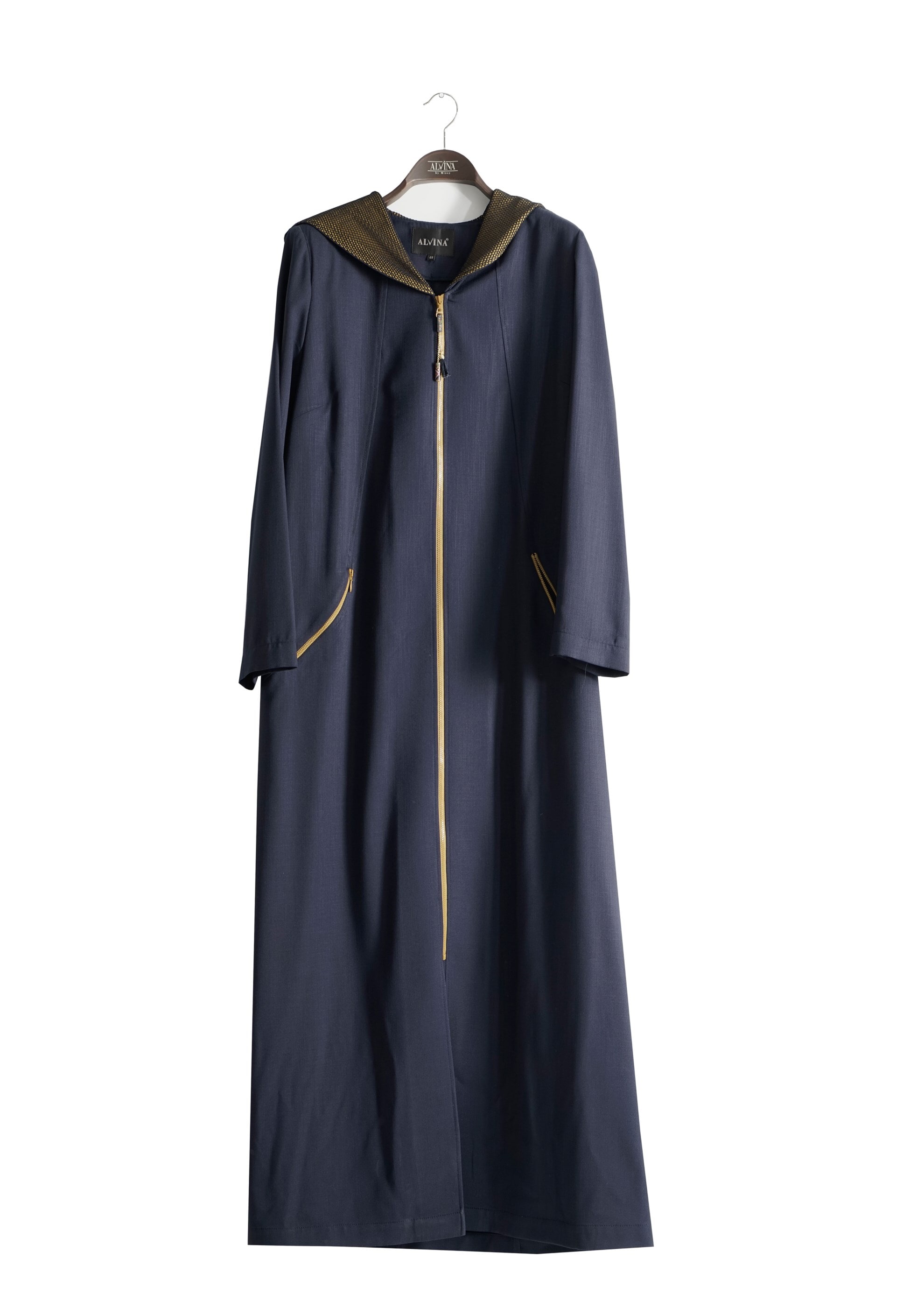 Tesettür giyim LACİVERT 1760 Derin Tesettür 8169 Pardesü 44/50 TEK46