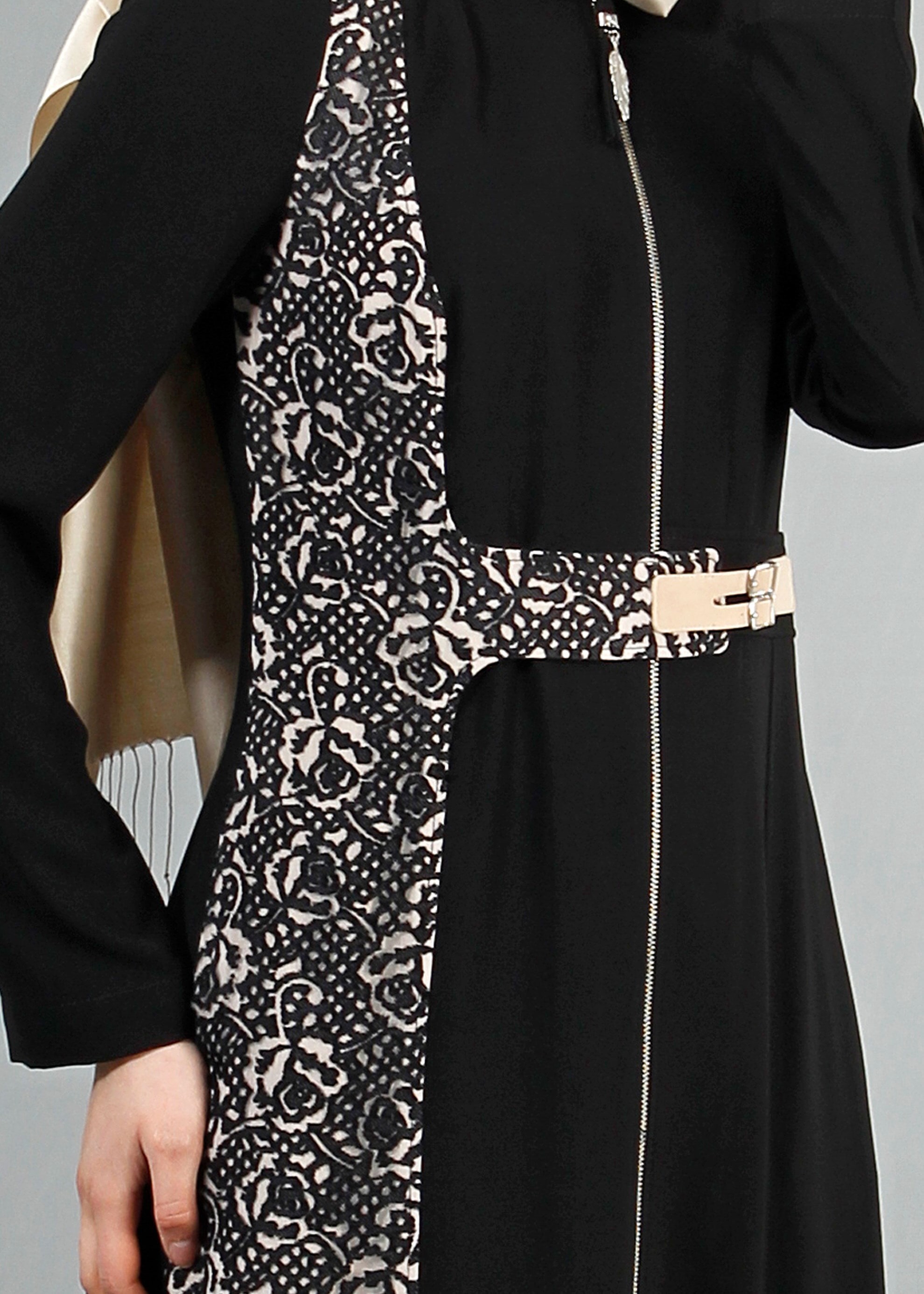 Tesettür giyim SİYAH 1763 Farah Tesettür Pardesü 38/46 TEK40