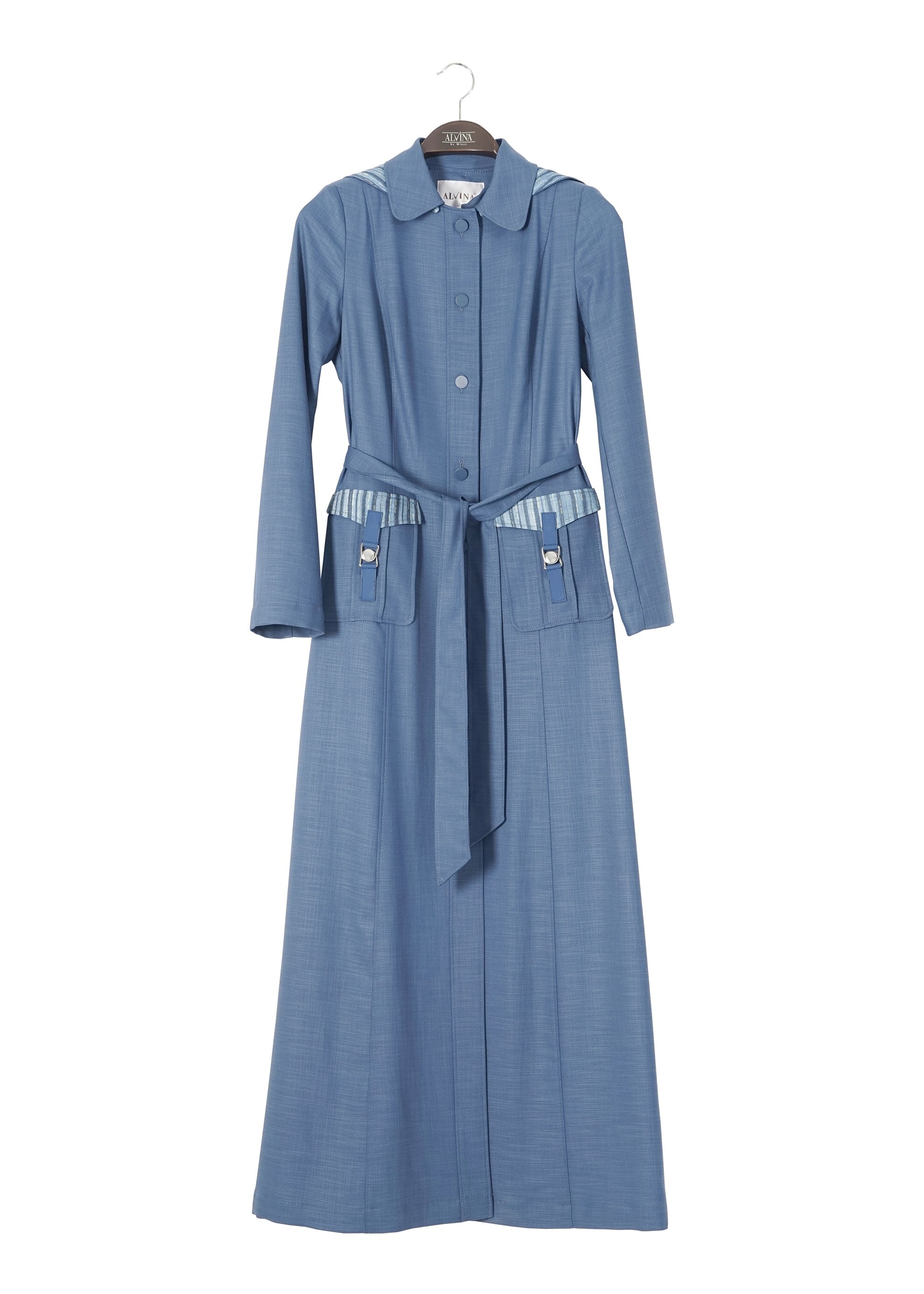 Tesettür giyim LACİVERT 1765 New Shine Pardesü 38/46