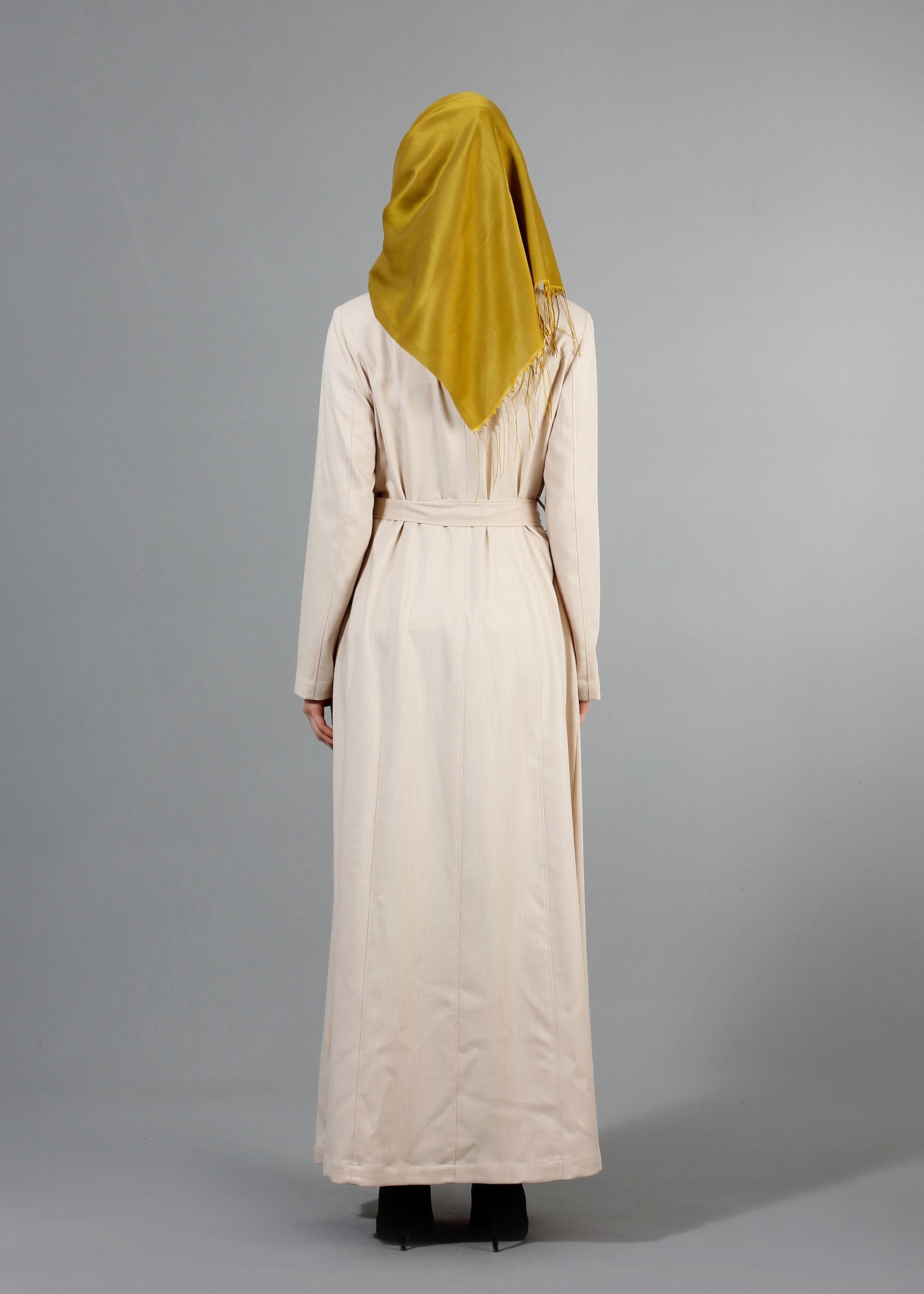 Tesettür giyim BEJ 1768 New Shine Tesettür Pardesü 40/48 TEK38