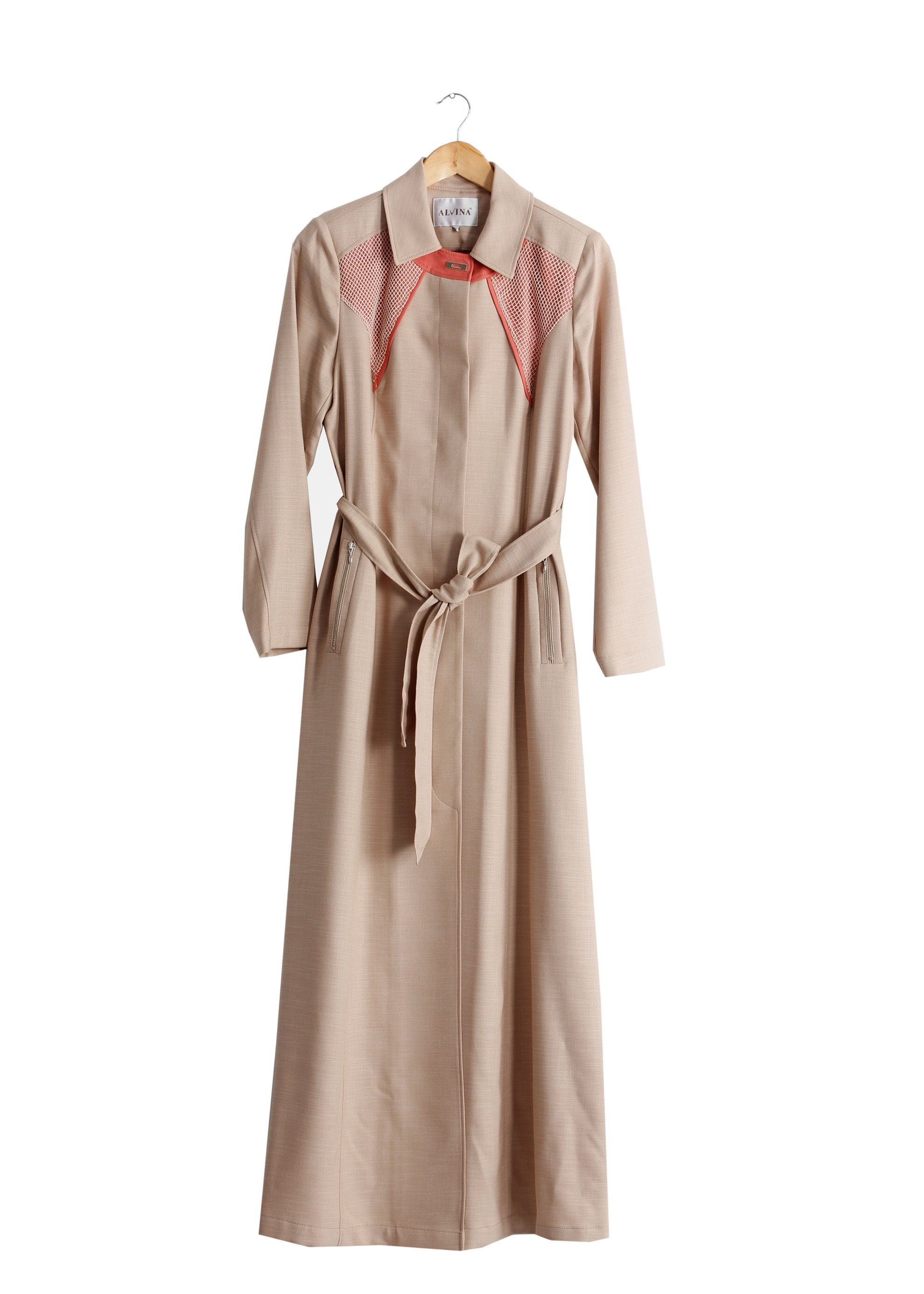 Tesettür giyim BEJ 1768 New Shine Tesettür Pardesü 40/48 TEK38